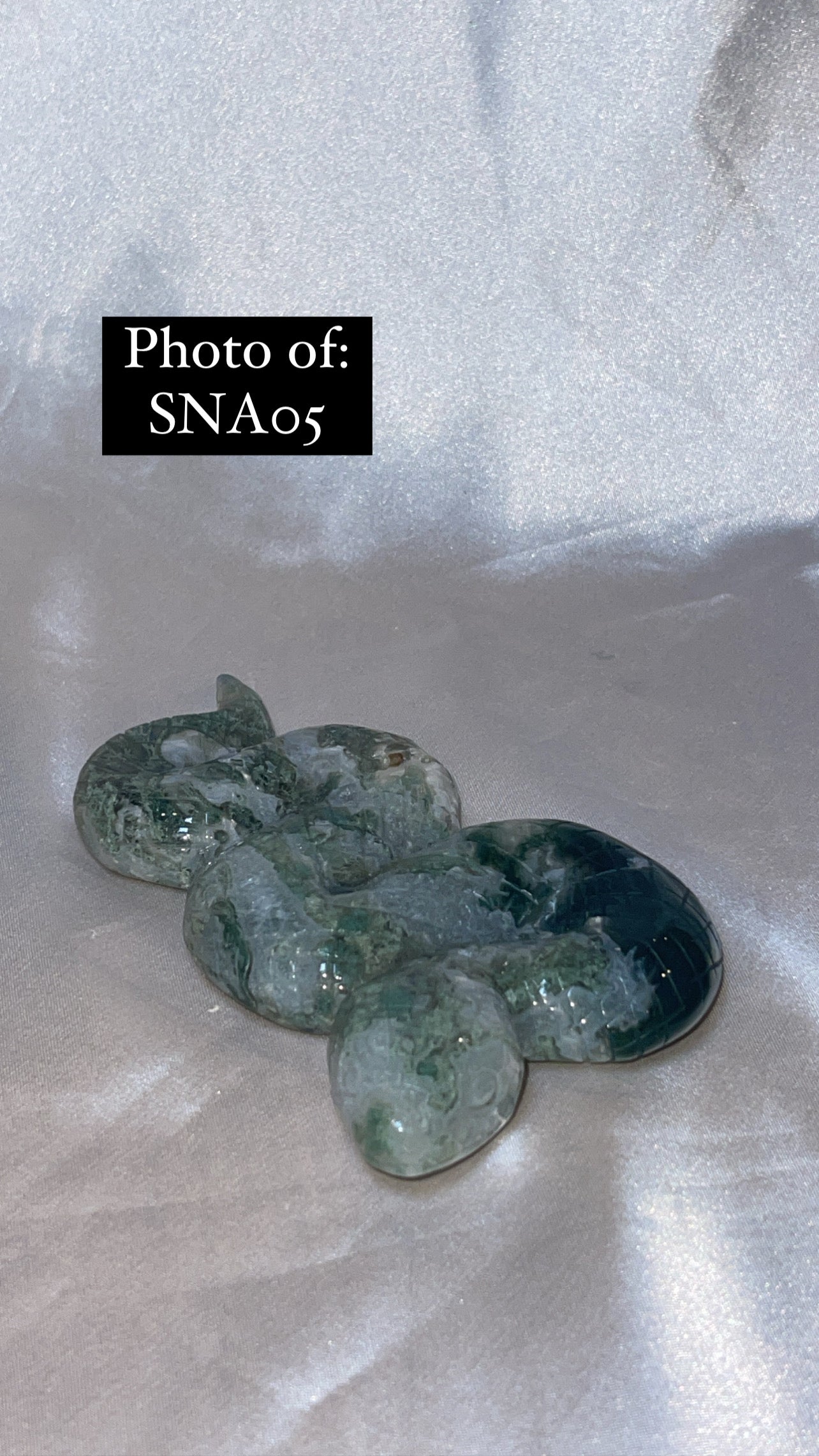 Moss Agate Large Snake