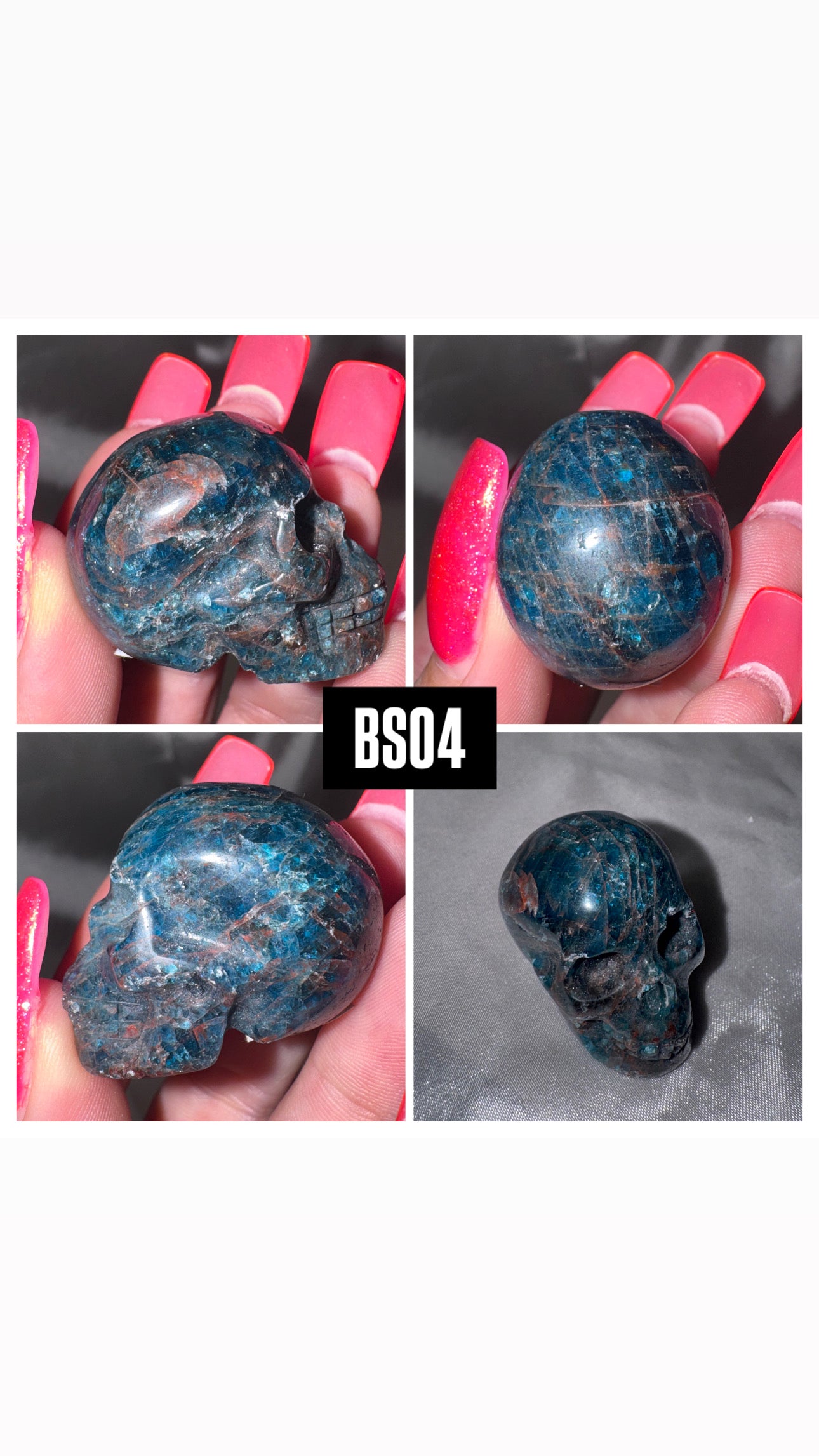 Blue Apatite Small Skull