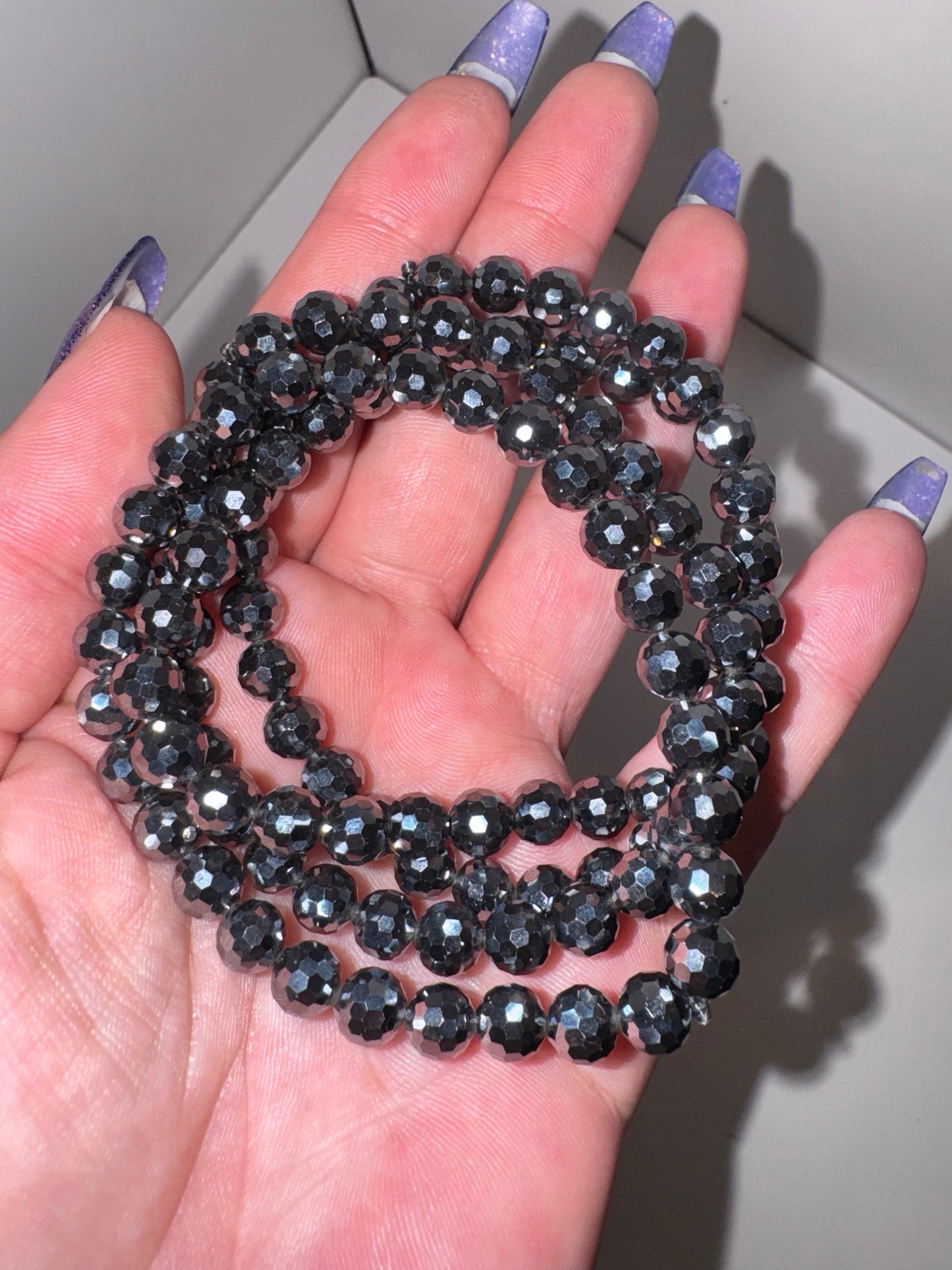 Hematite “Disco Ball” Bracelet