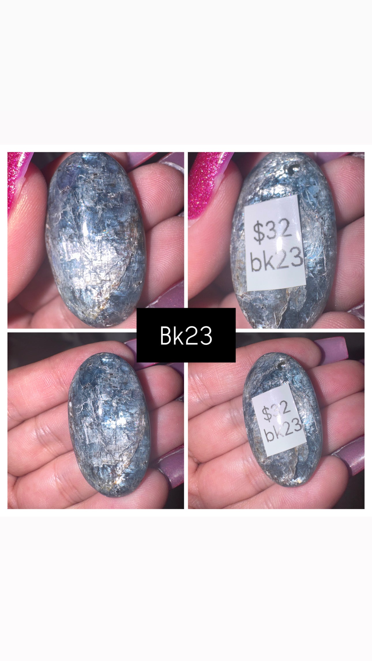 Blue Kyanite AA Palmstone