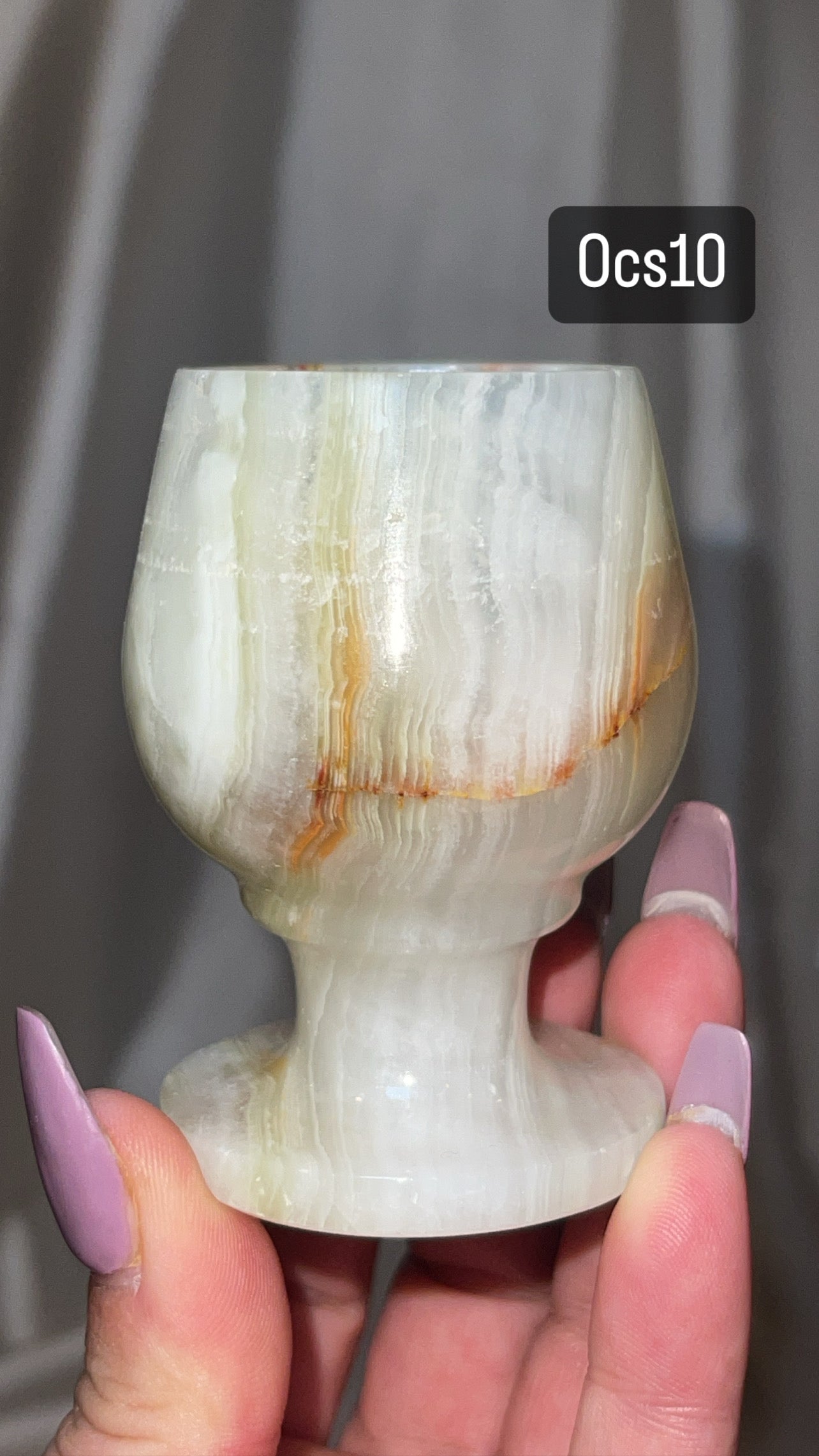 Green Banded Onyx Cup