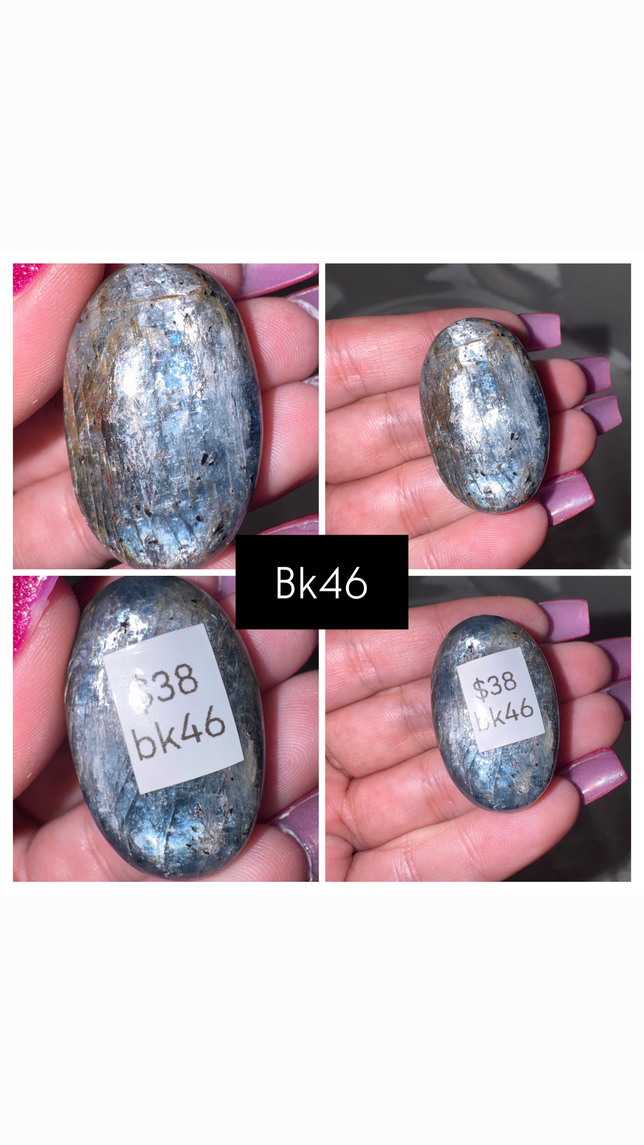 Blue Kyanite AA Palmstone