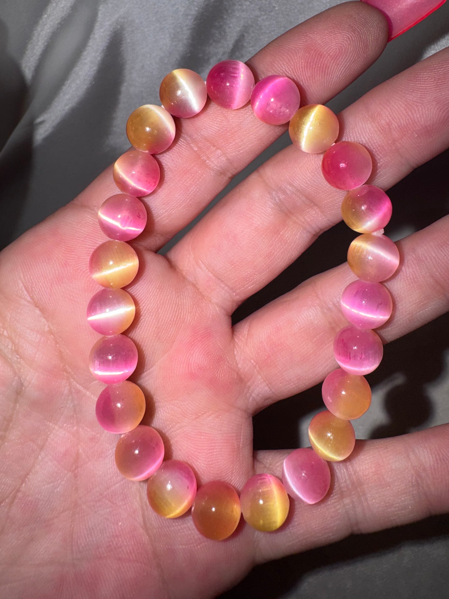 Colorful Dyed Selenite 8mm Bracelet