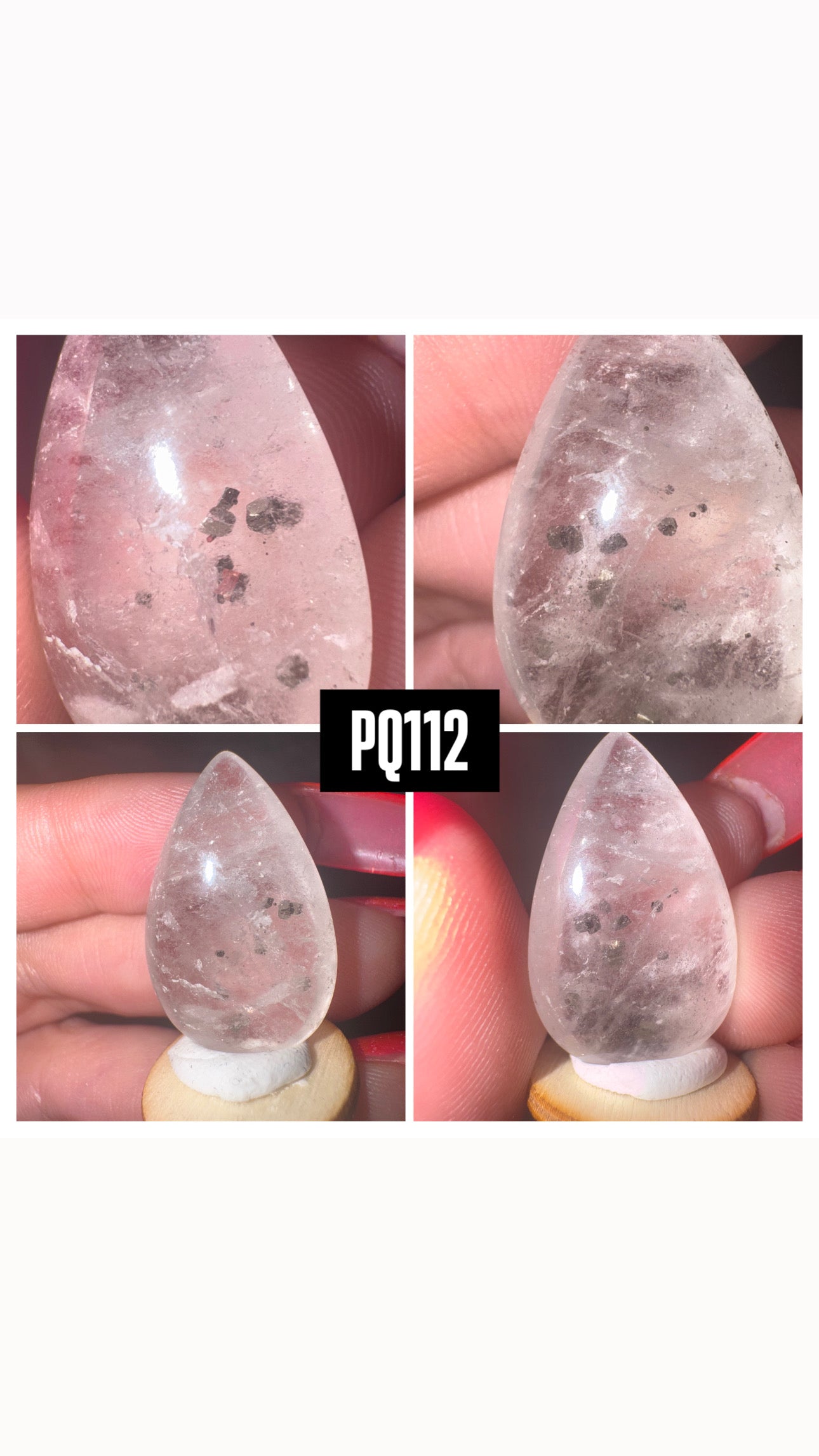 Pyrite Included Quartz Rare