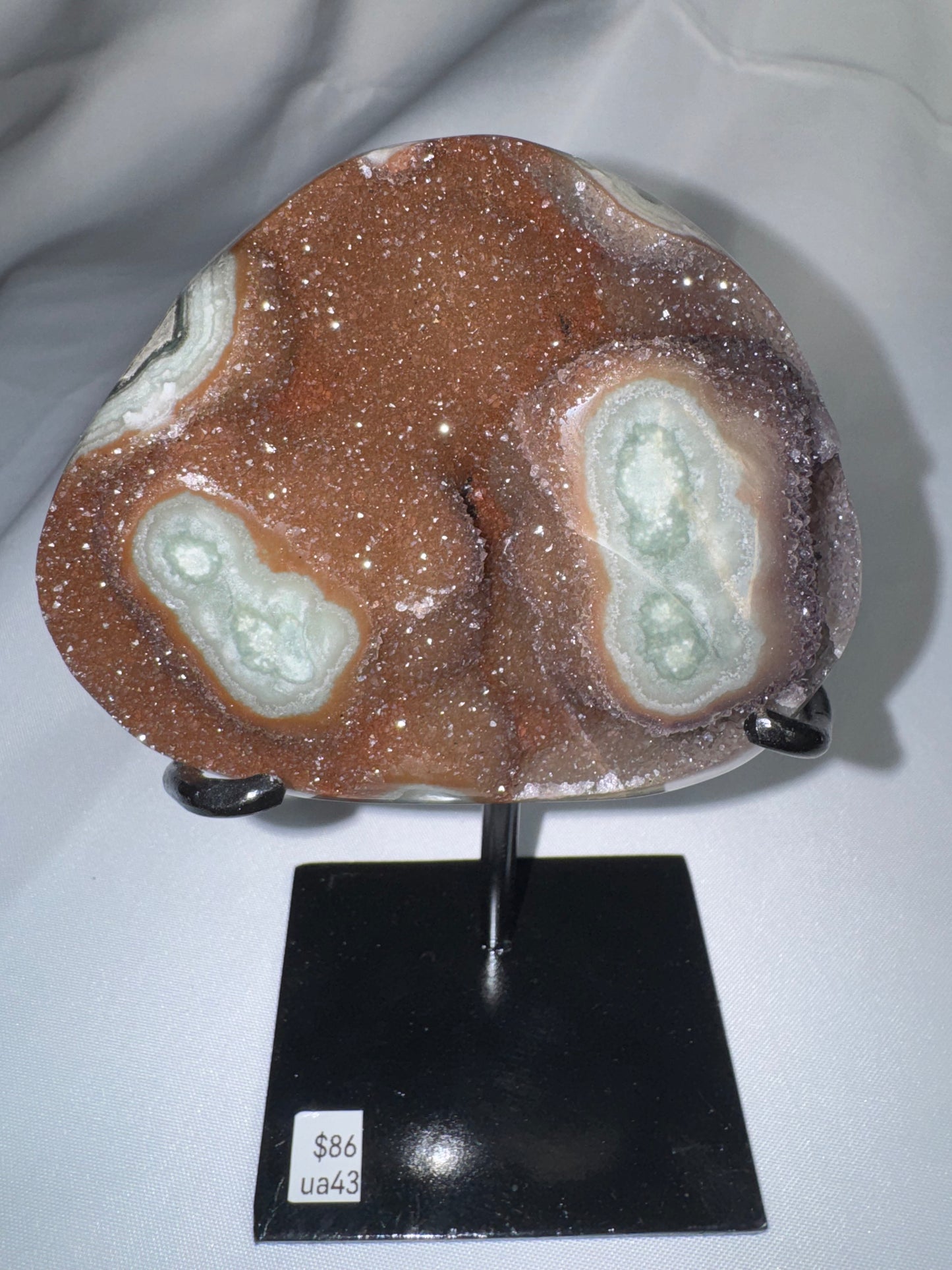Uruguay Amethyst Large Freeform on metal stand