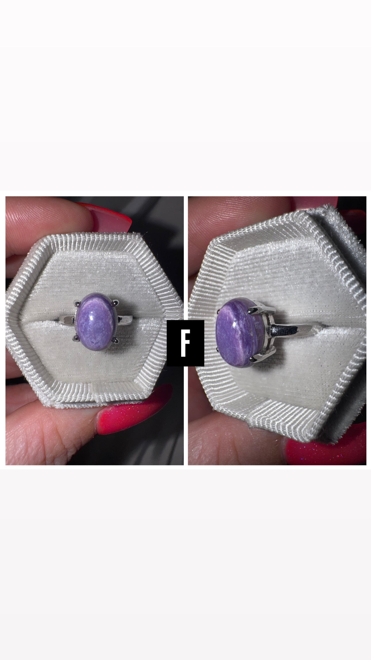 Charoite Adjustable Ring