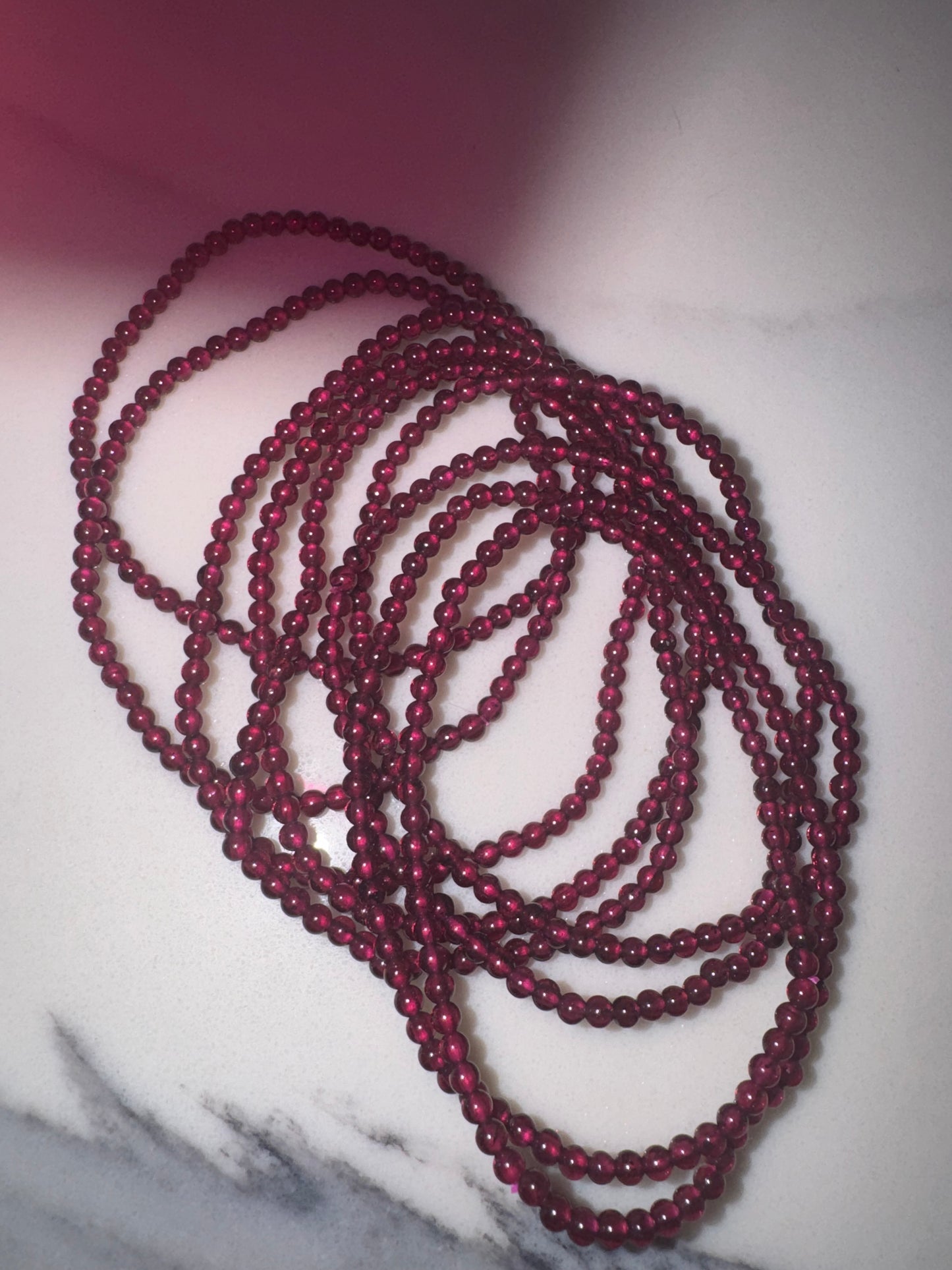 Garnet 2mm Bracelet