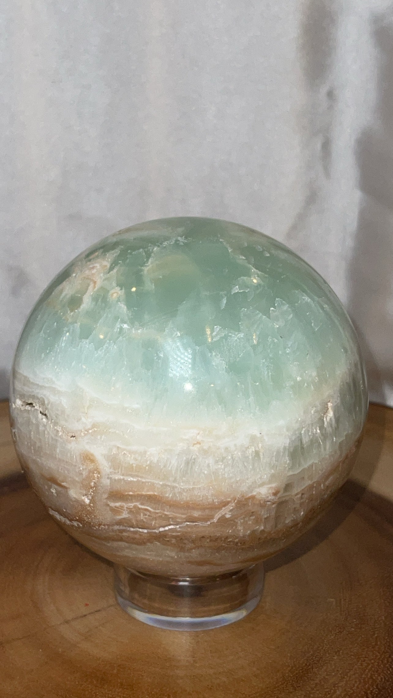 Blue Caribbean Calcite XL Sphere (98mm)