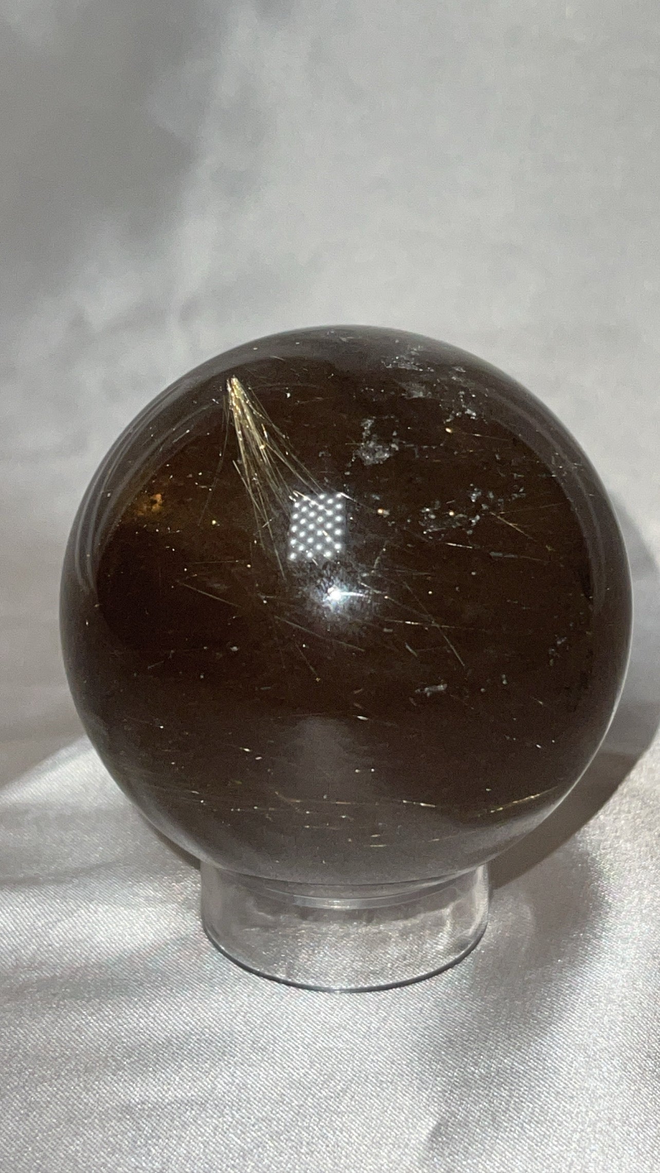Smoky Gold Rutile Quartz Sphere (60mm)