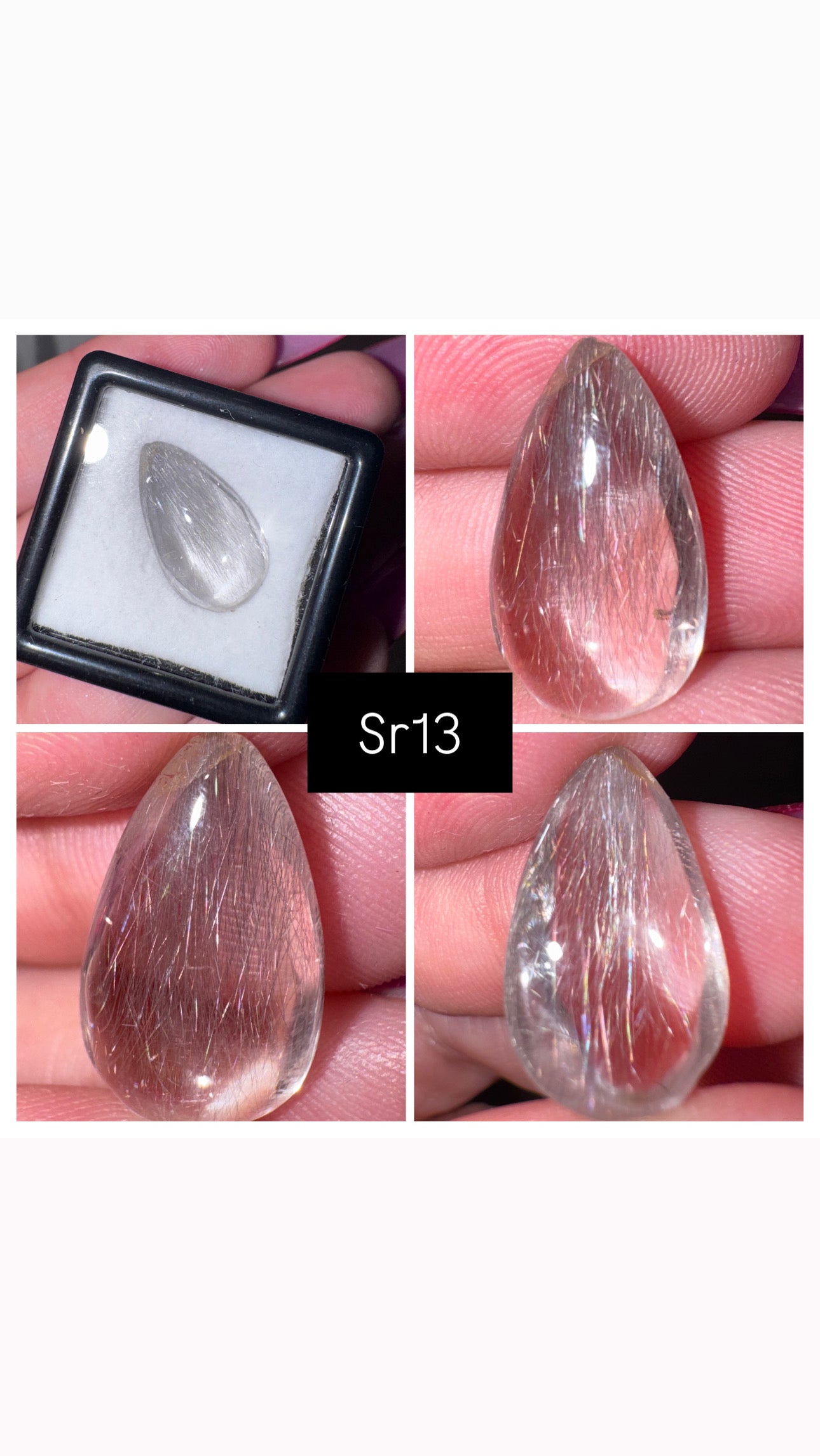 Silver Rutile Quartz AAA Teardrop