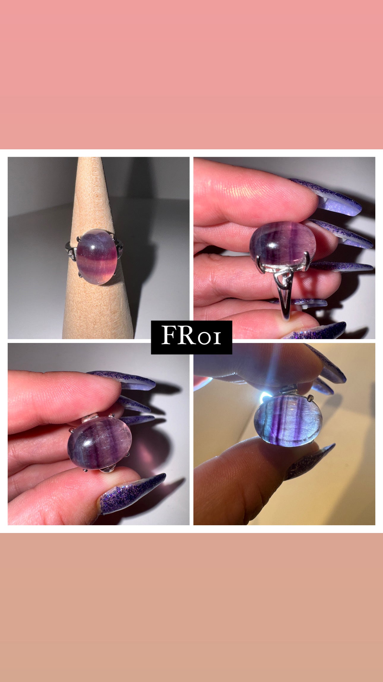 Fluorite Adjustable Ring