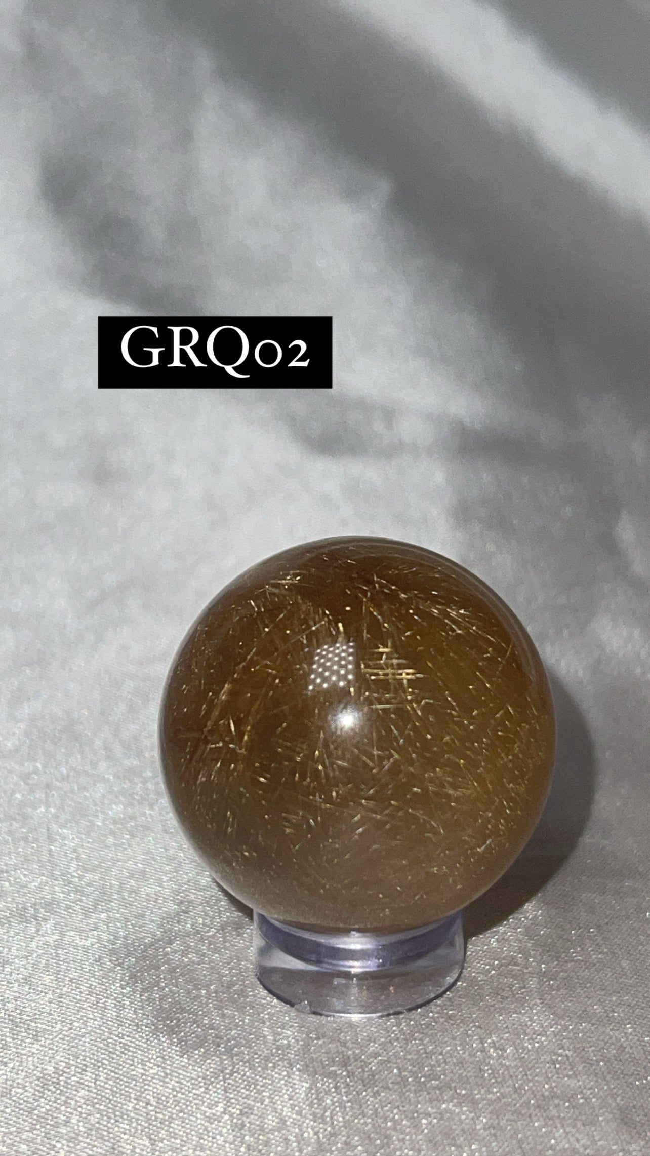 Gold Rutile Quartz AAA Sphere