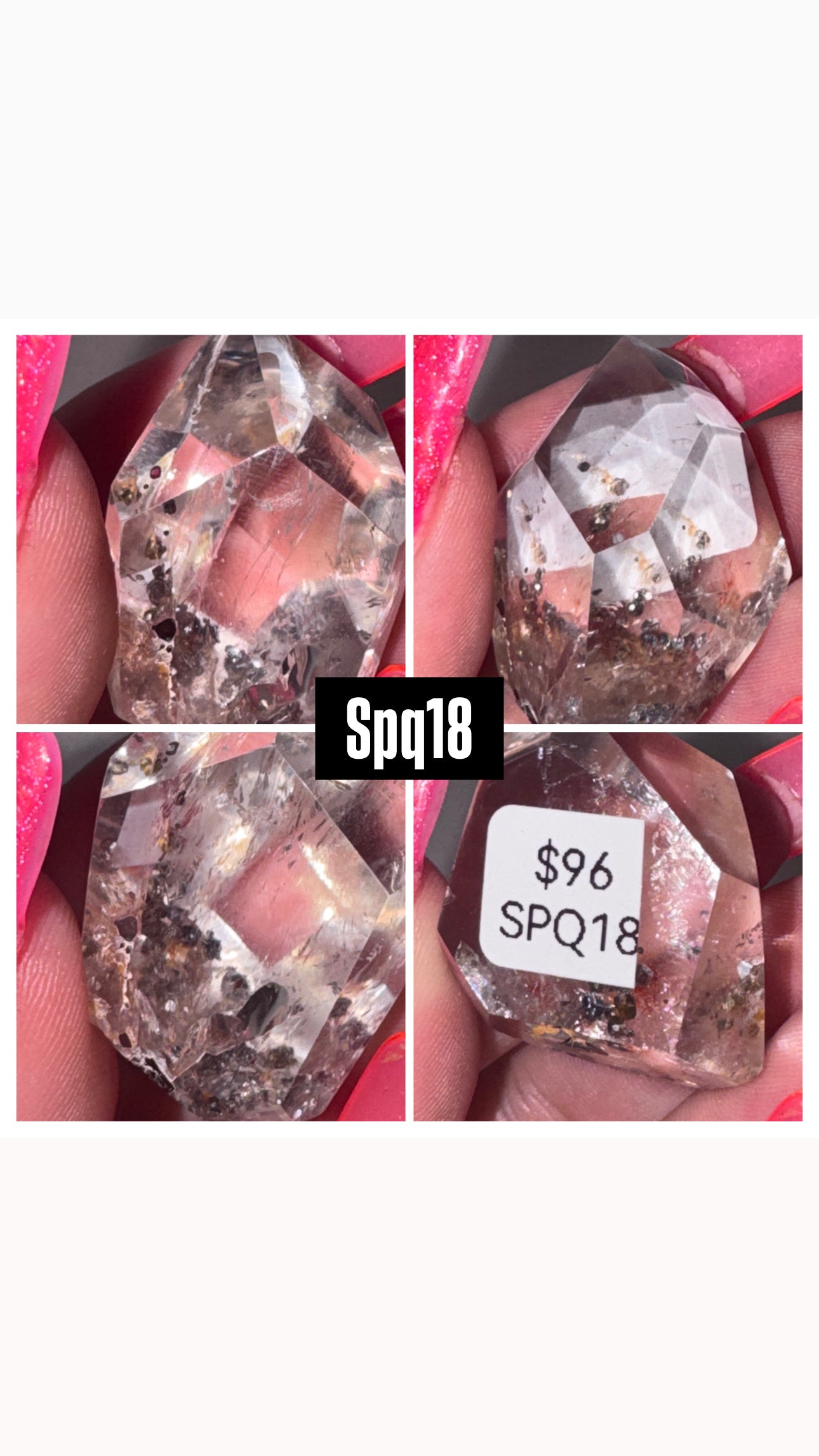Pyrite Included Quartz Tower/Freefrom- Super Rare