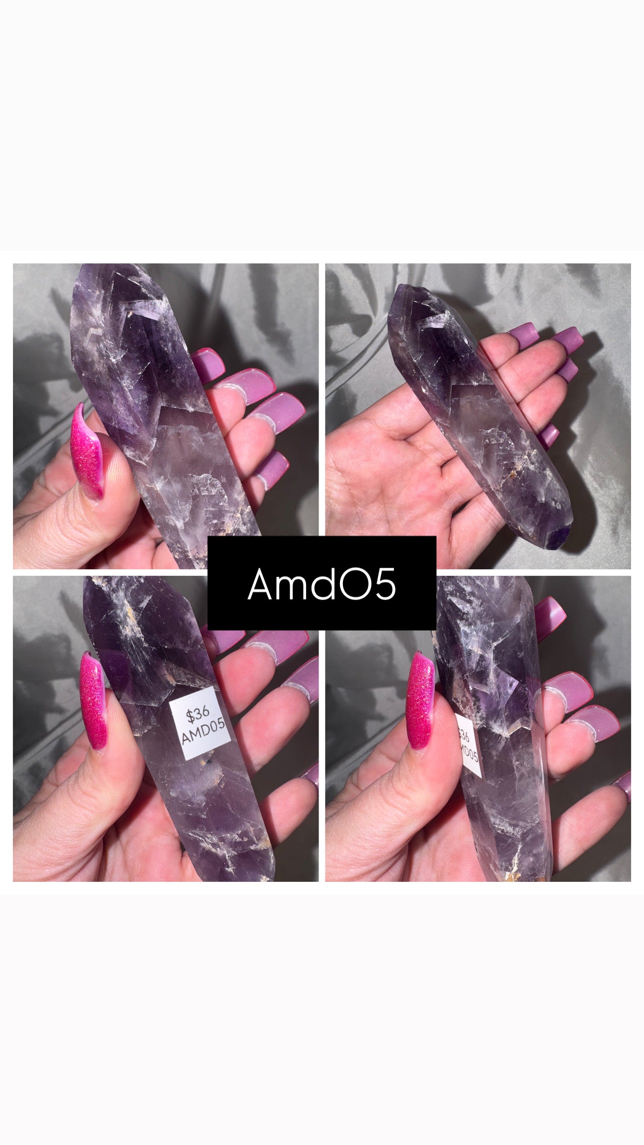 Phantom Amethyst Double Terminated Point