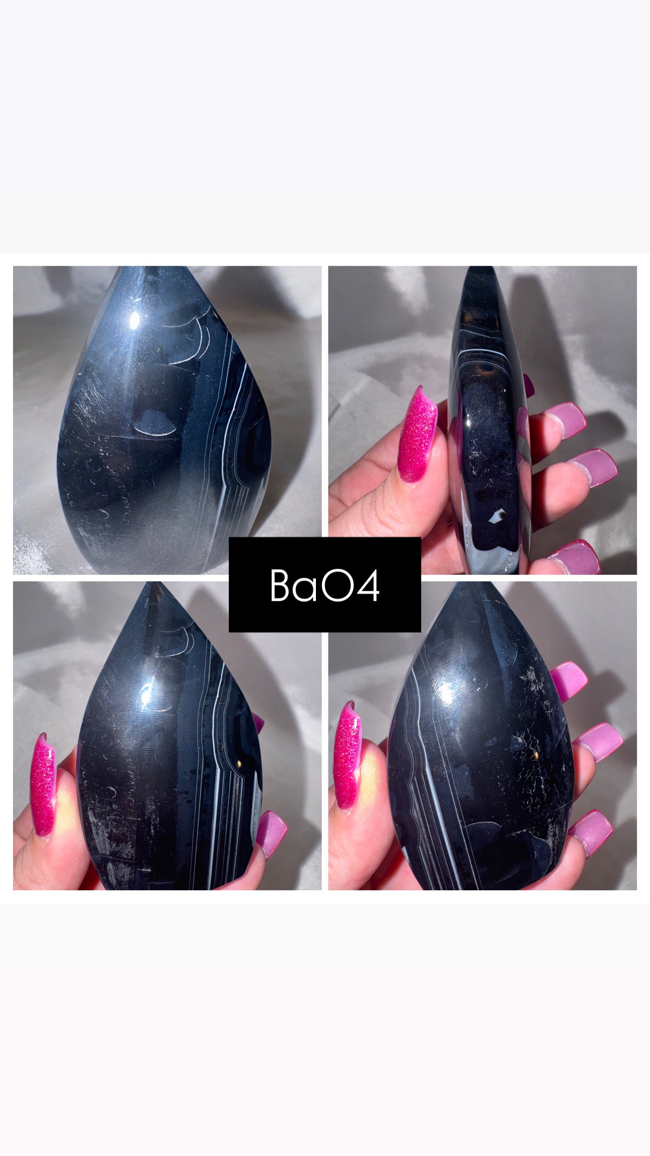 Black Banded Agate Flame