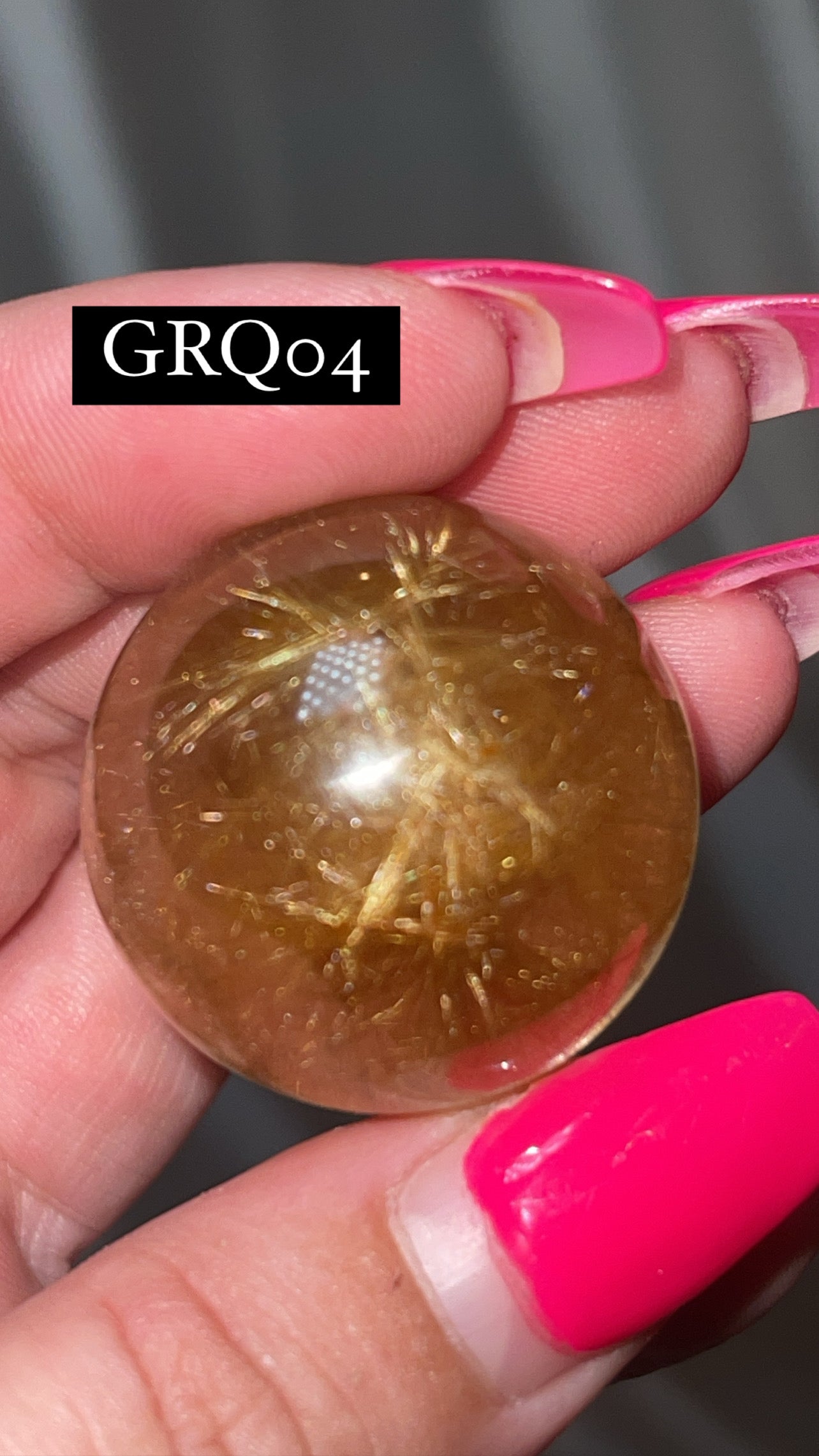 Gold Rutile Quartz AAA Sphere