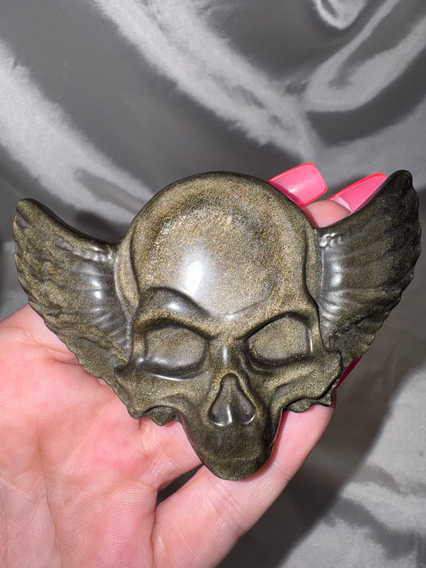 Crystal Skull with Wings