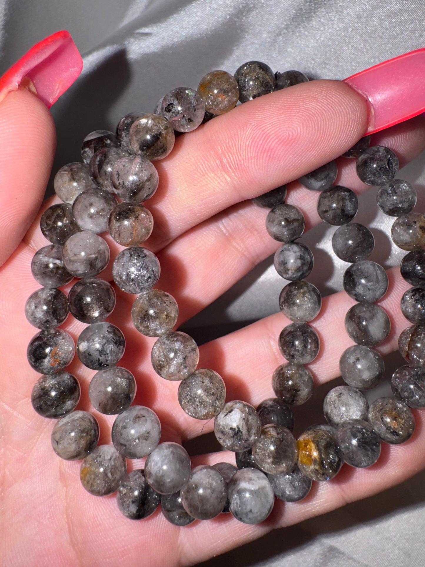 Smoky Herkimer Diamond 6mm/8mm Bracelet