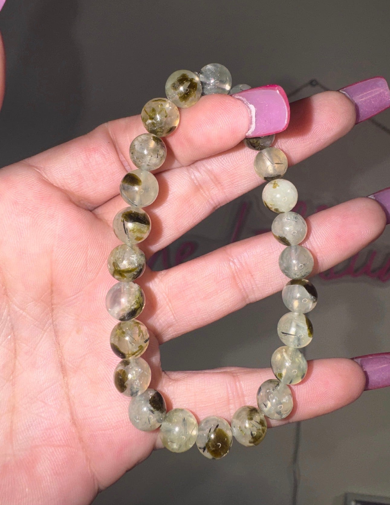 Prehnite Epidote AA Bracelet (6mm/8mm)