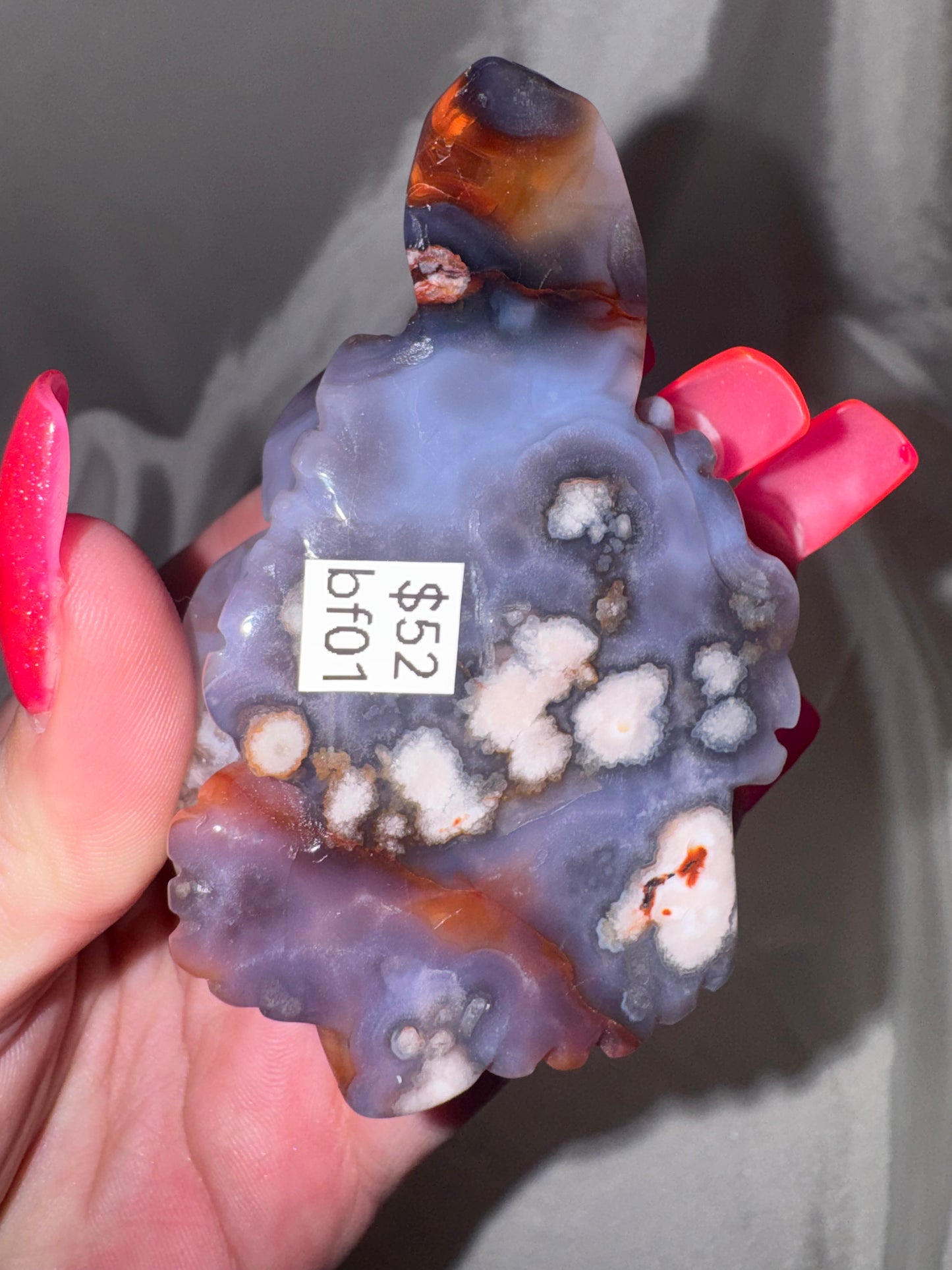 Blue Flower Agate AAA Large Flower