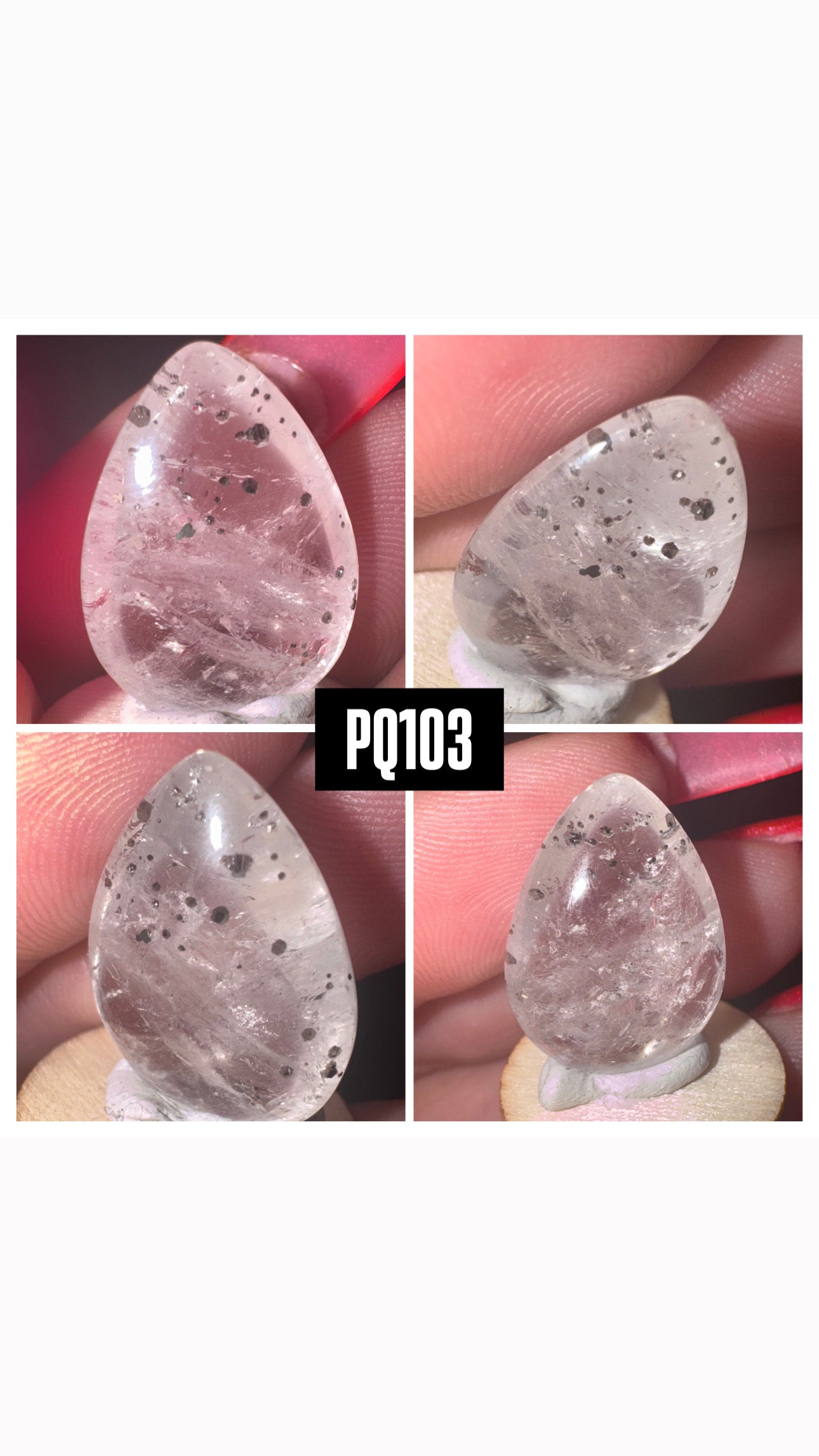 Pyrite Included Quartz Rare