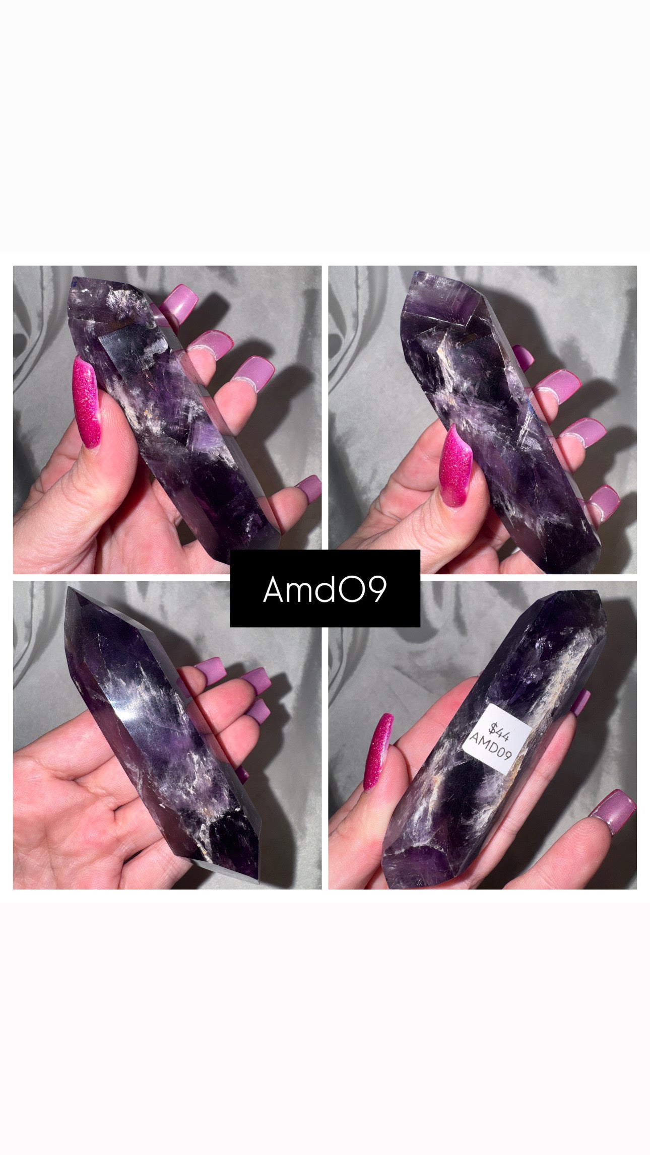 Phantom Amethyst Double Terminated Point