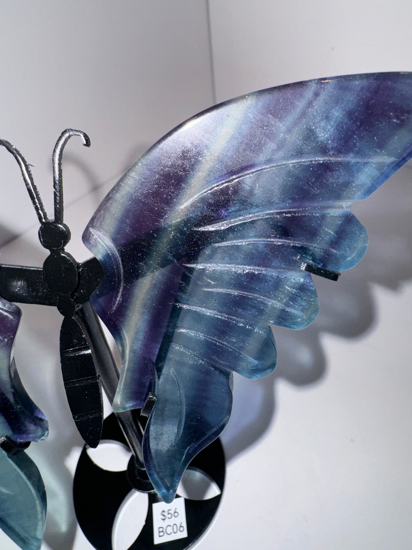 Fluorite Large Butterfly on stand