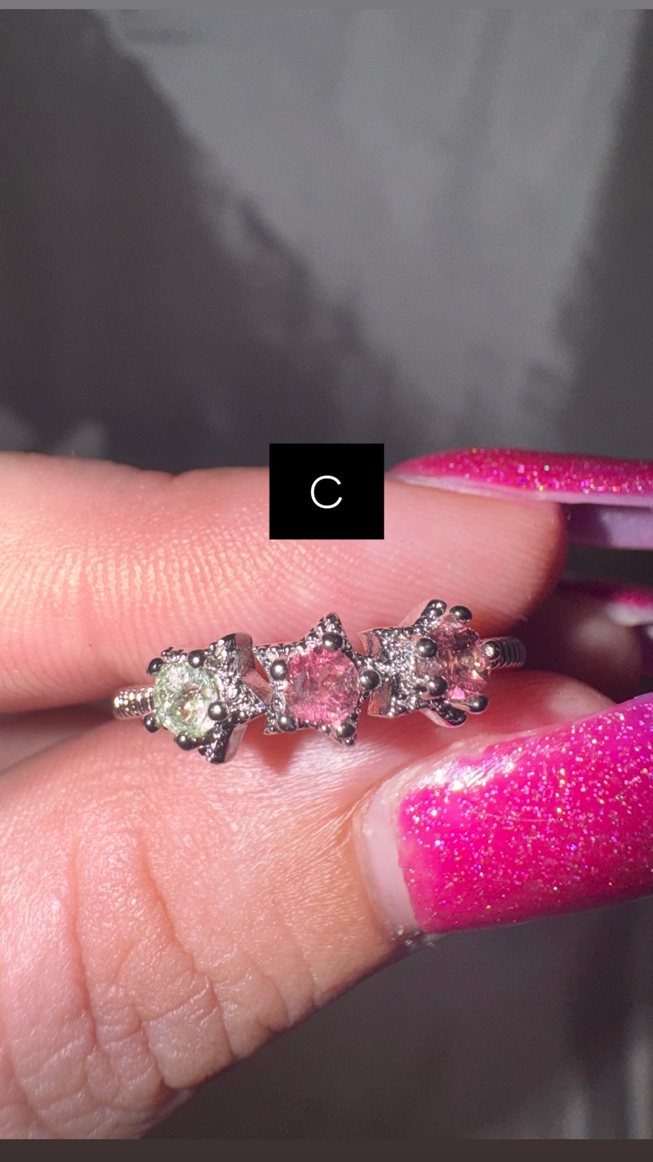 Multi Colored Tourmaline Adjustable Ring