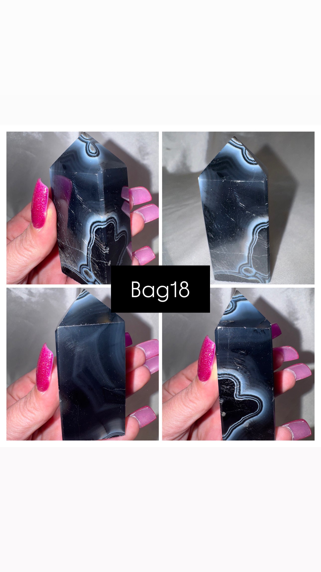 Black Banded Agate Tower