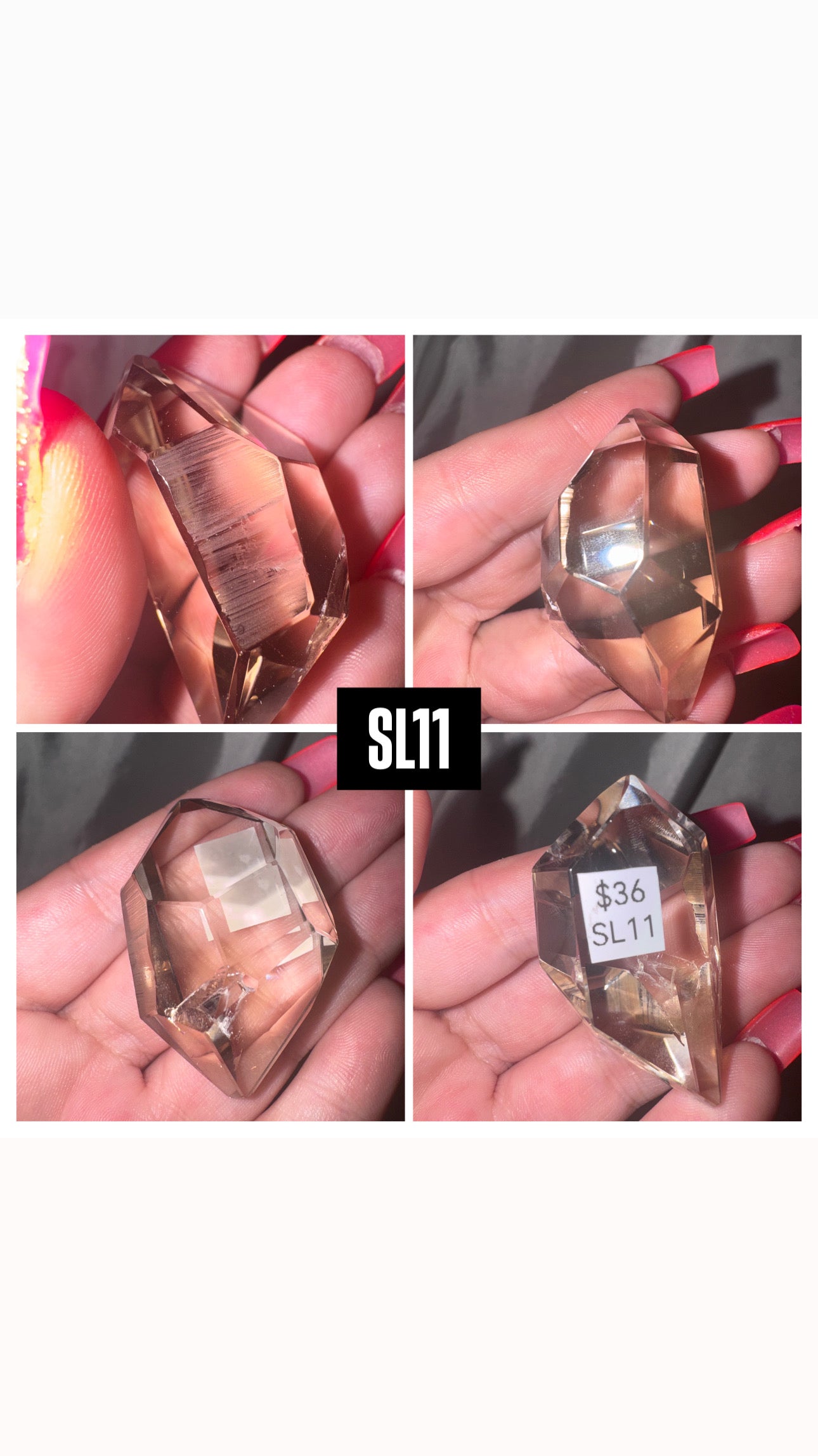 Smoky Lemurian AAA Semi Polished Point