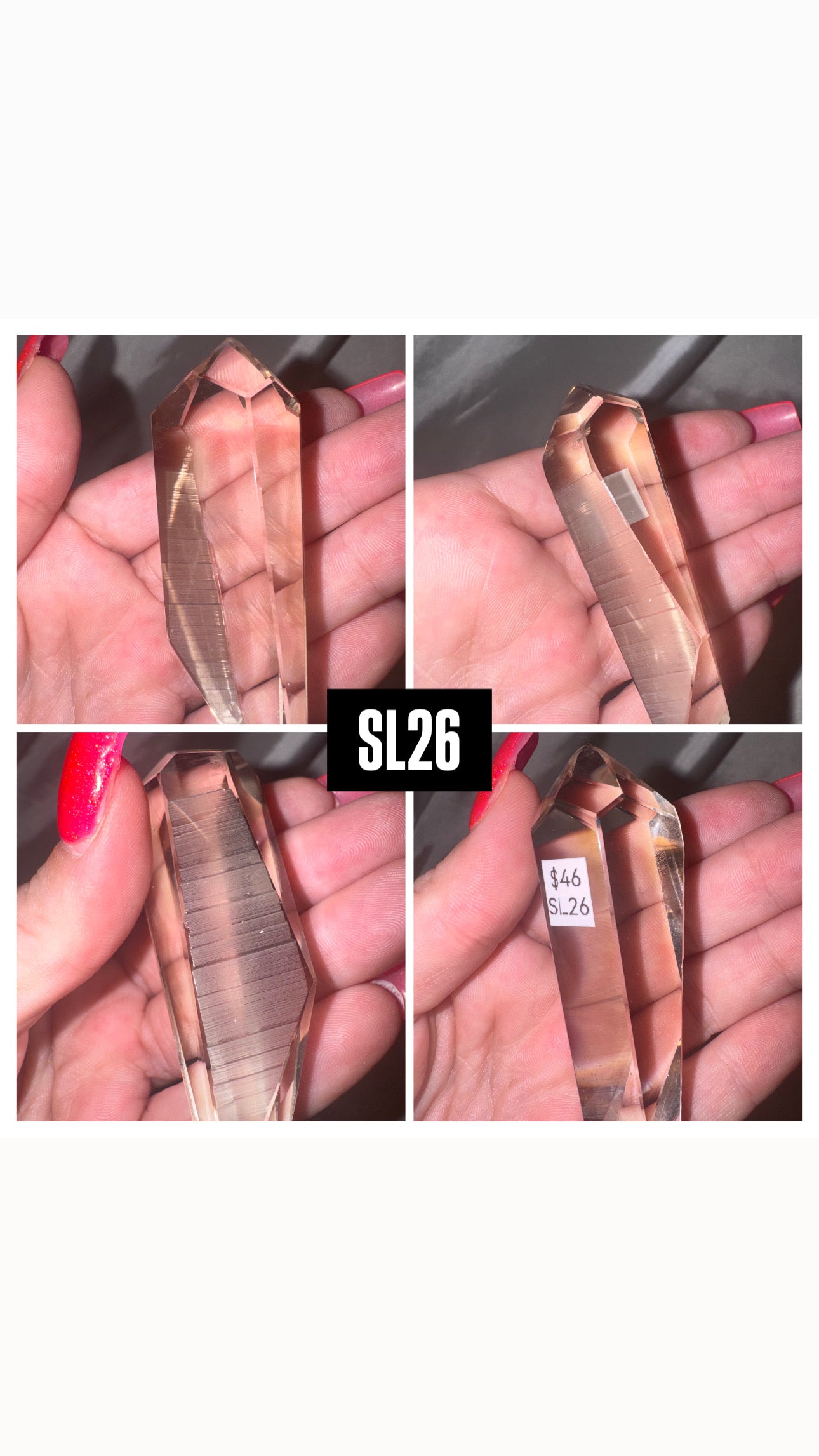 Smoky Lemurian AAA Semi Polished Point