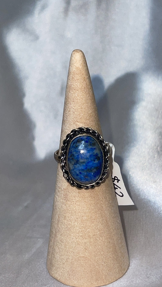 Lapis Lazuli 925 Sterling Silver Antique Ring
