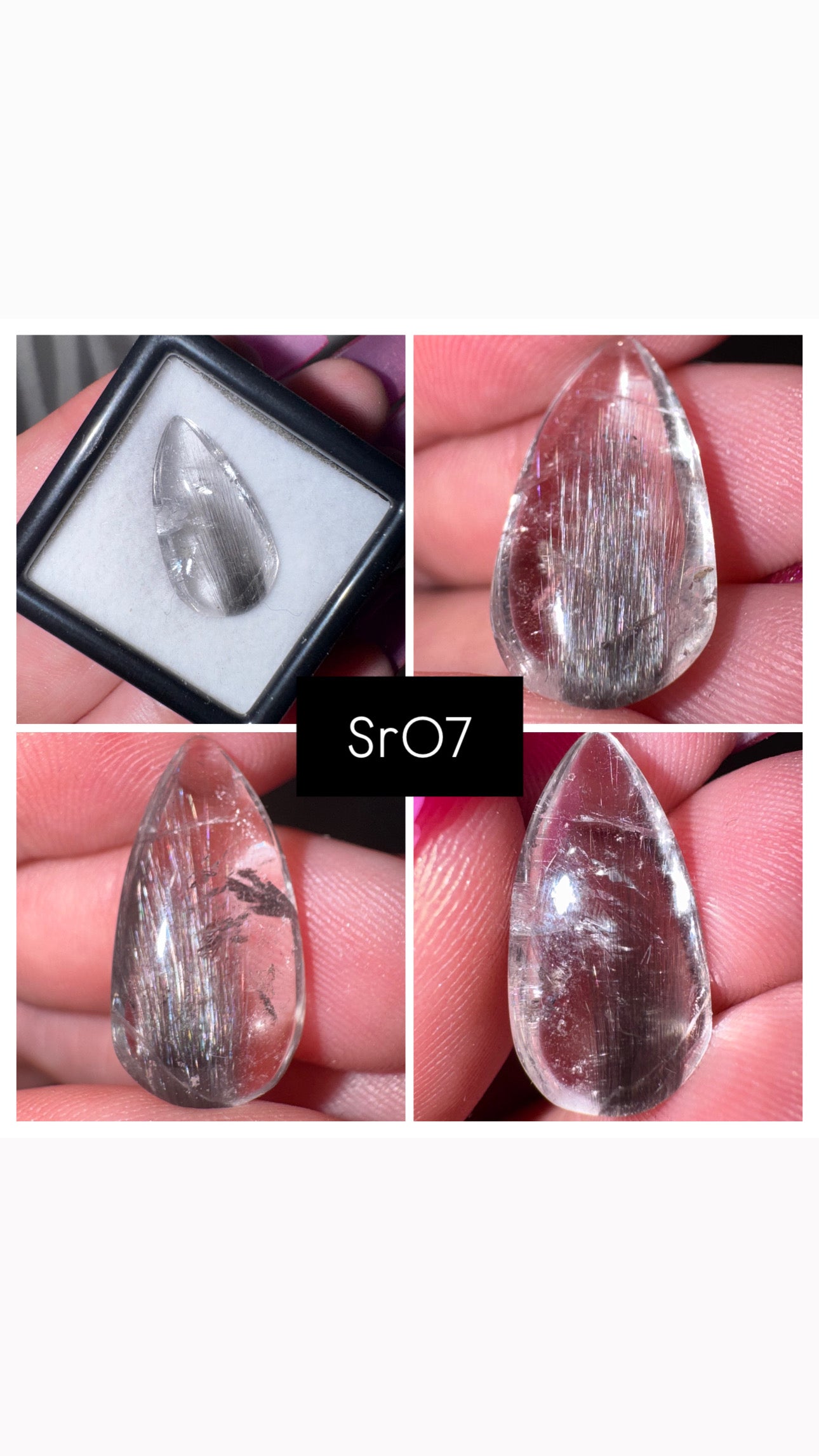 Silver Rutile Quartz AAA Teardrop