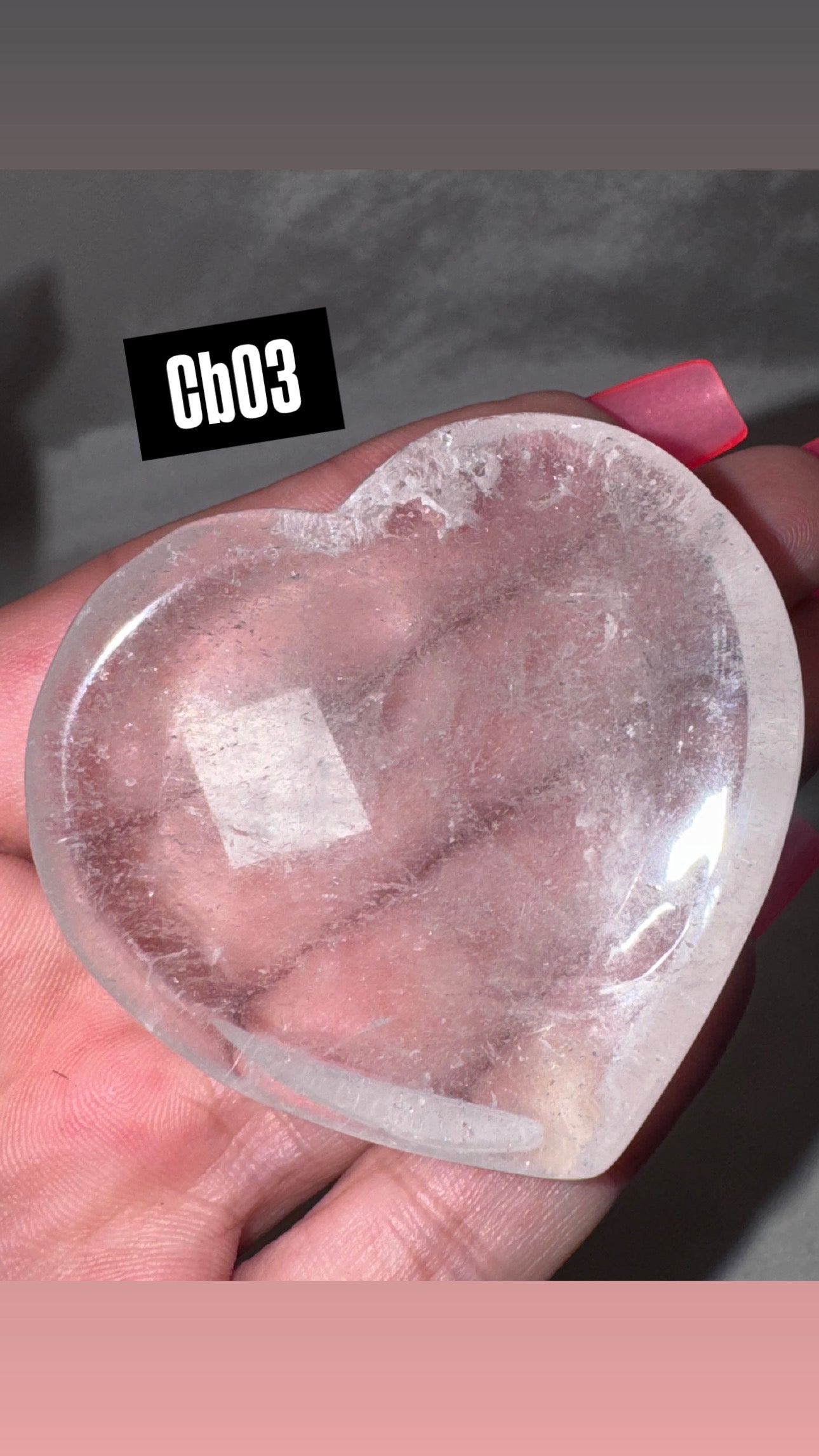 Clear Quartz Small Heart Bowl