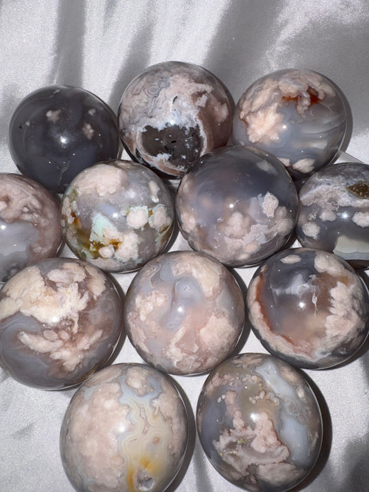 Flower Agate Sphere