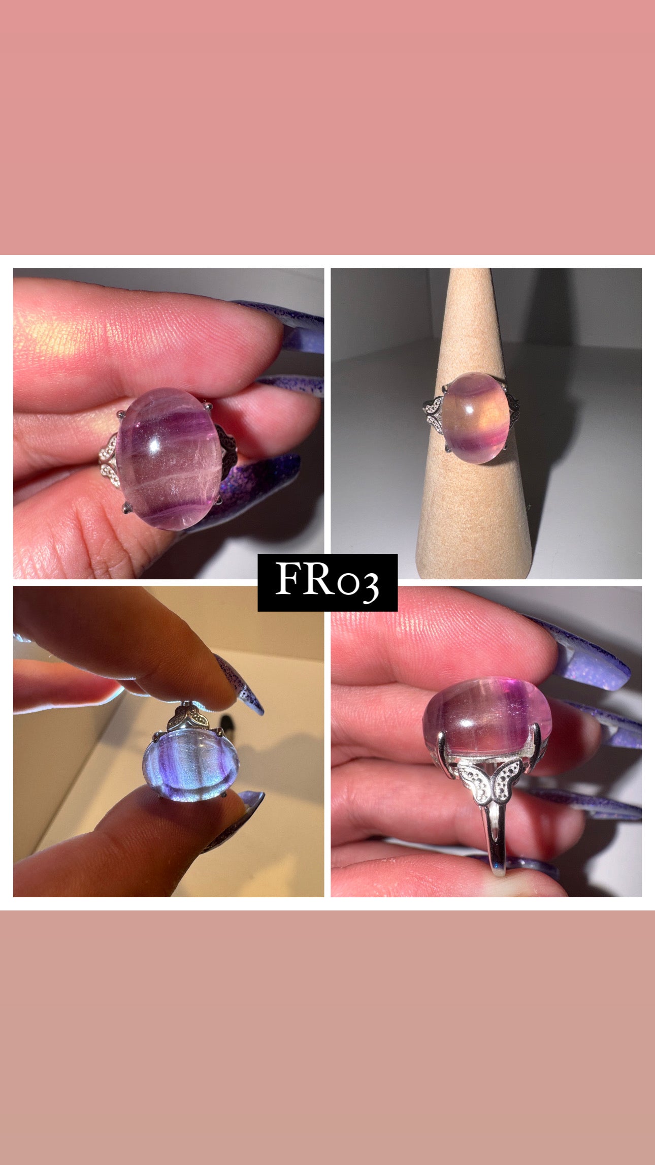 Fluorite Adjustable Ring