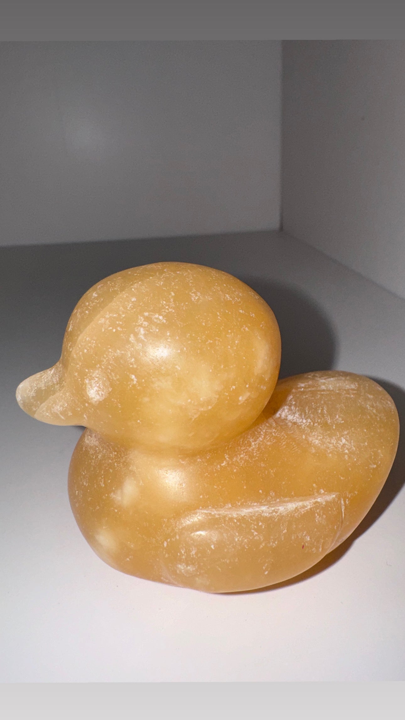 Orange Calcite Large Duck