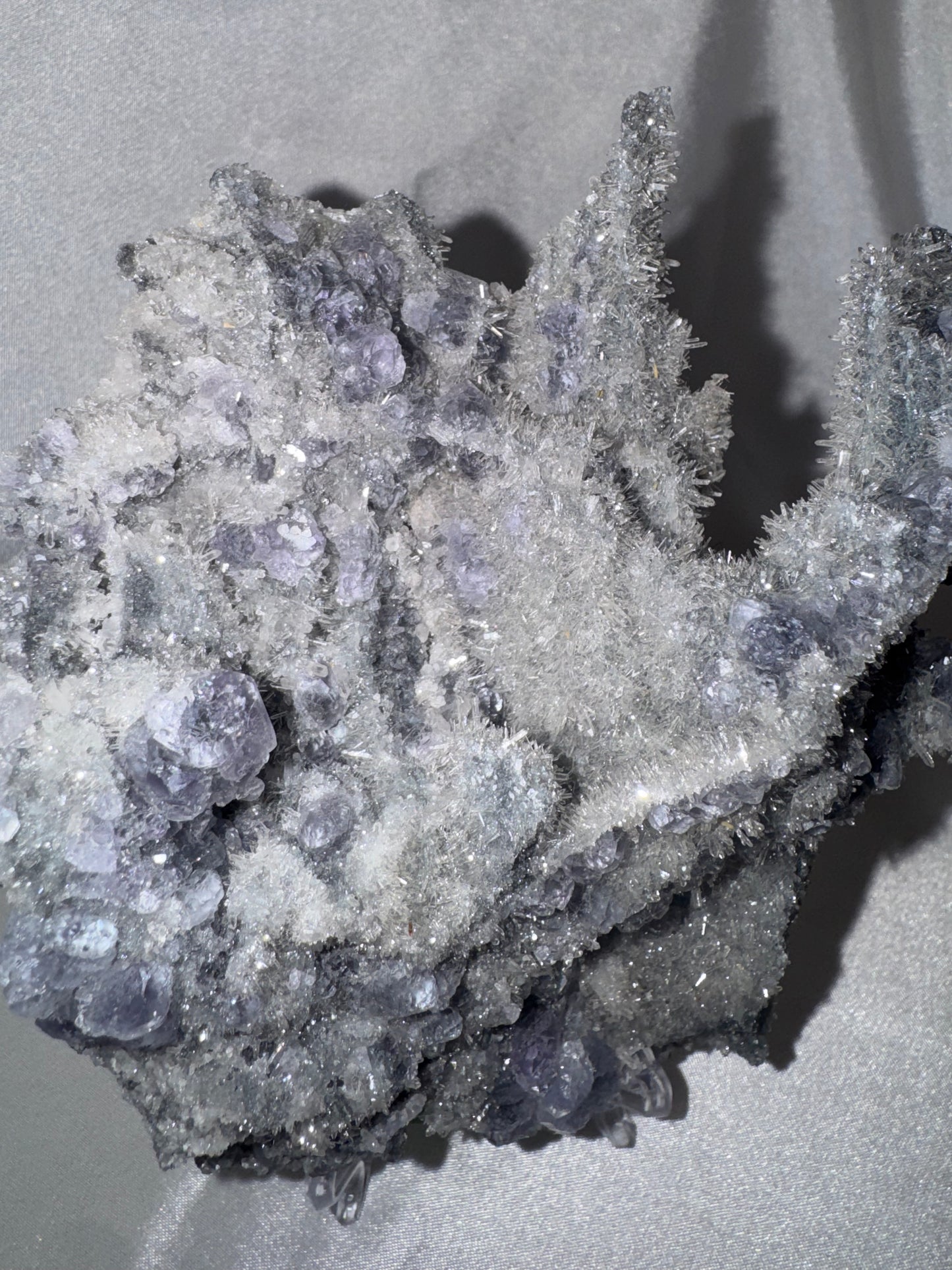 “Tanzanite” Fluorite with Needle Quartz XL Display Specimen