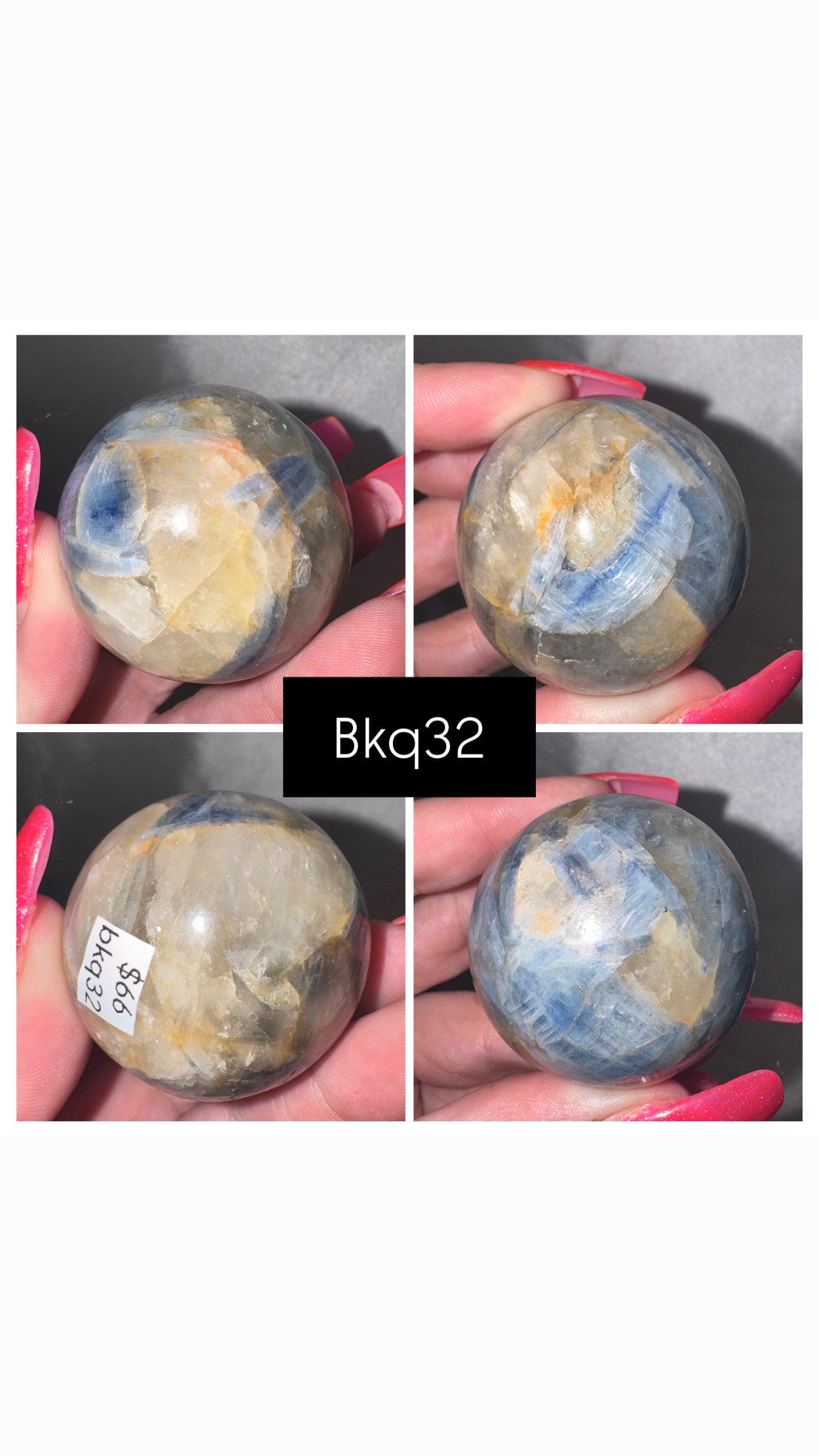 Blue Kyanite & Quartz Sphere