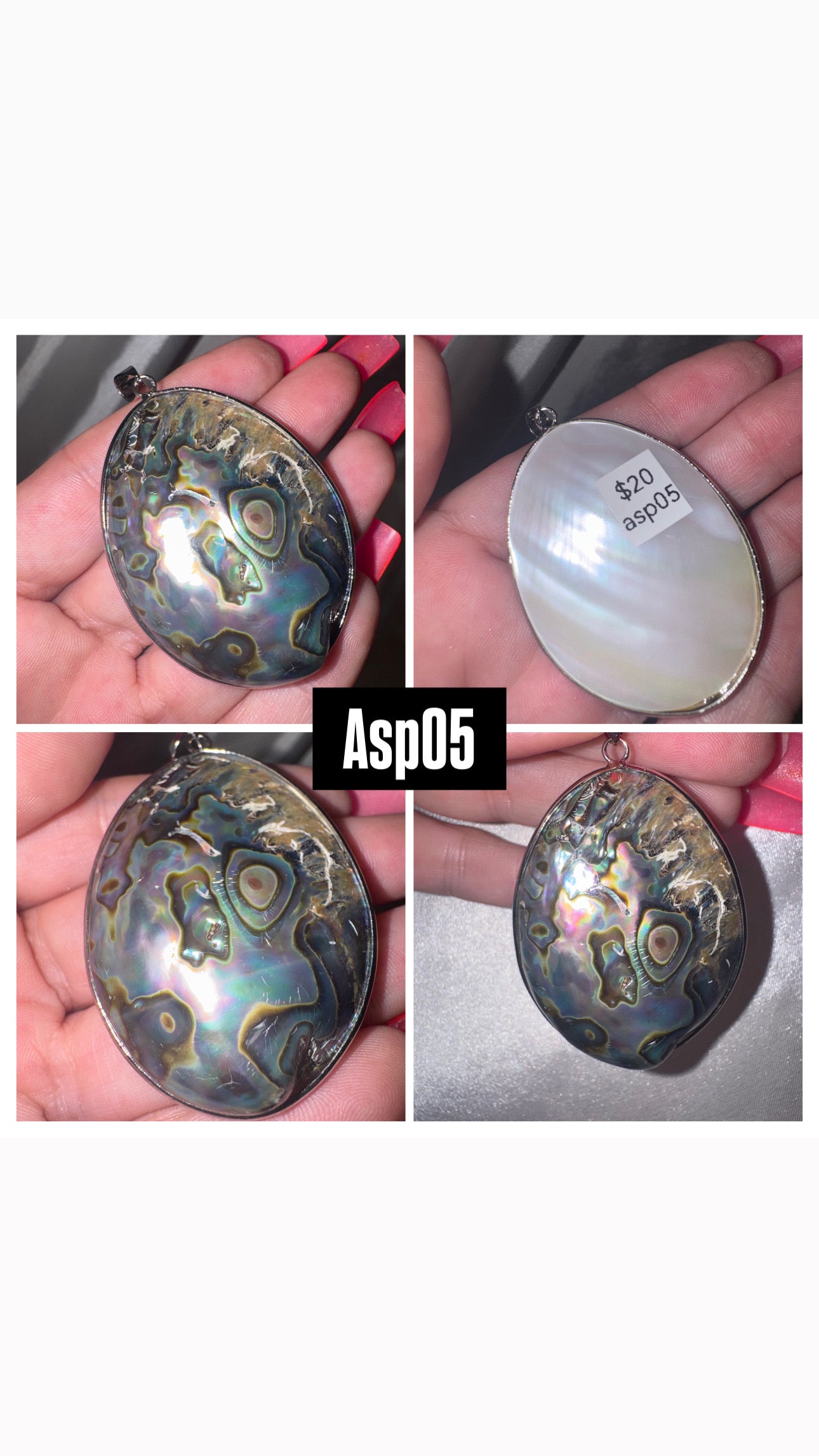 Abalone Shell Large 925 Pendant