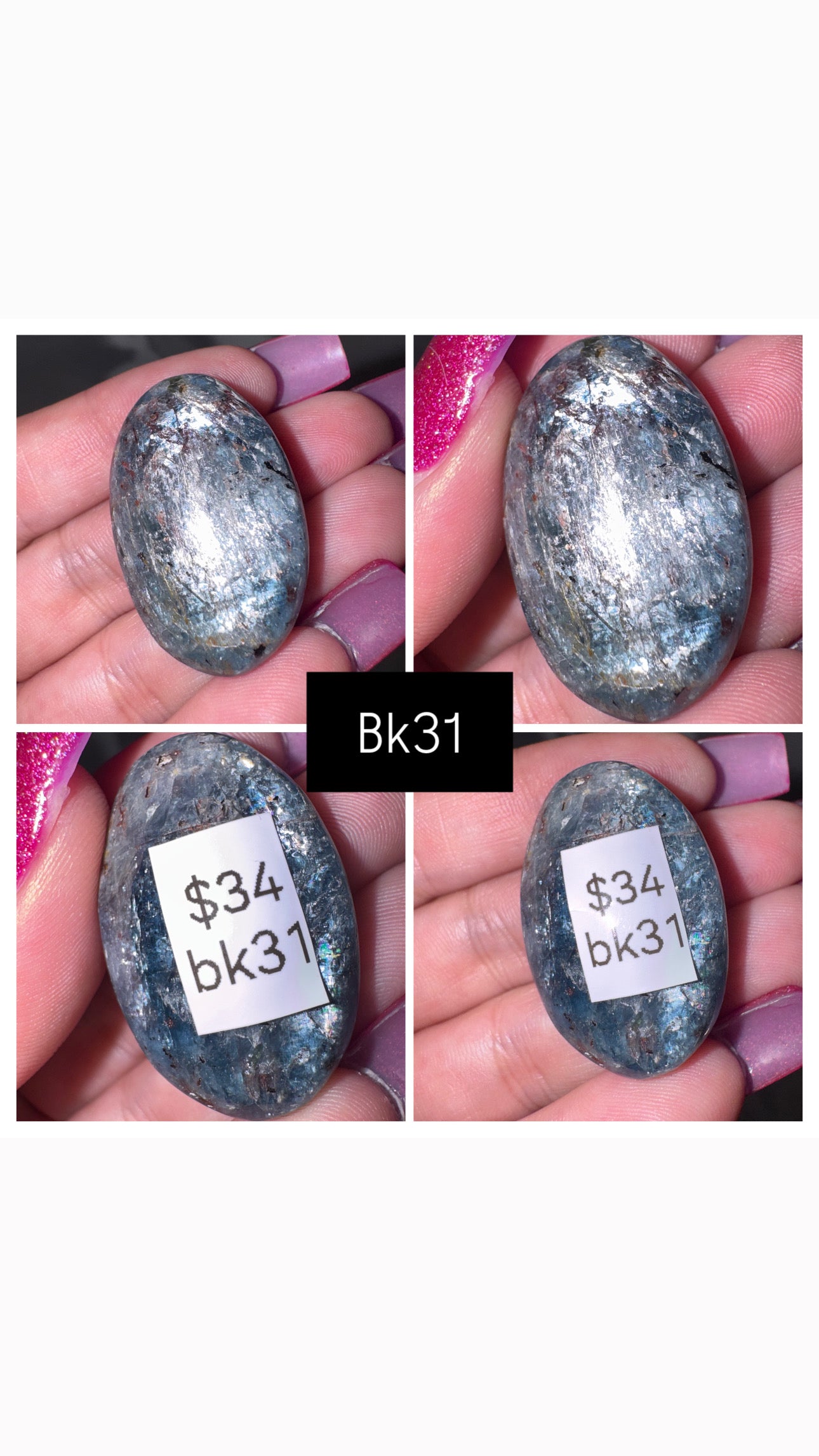 Blue Kyanite AA Palmstone
