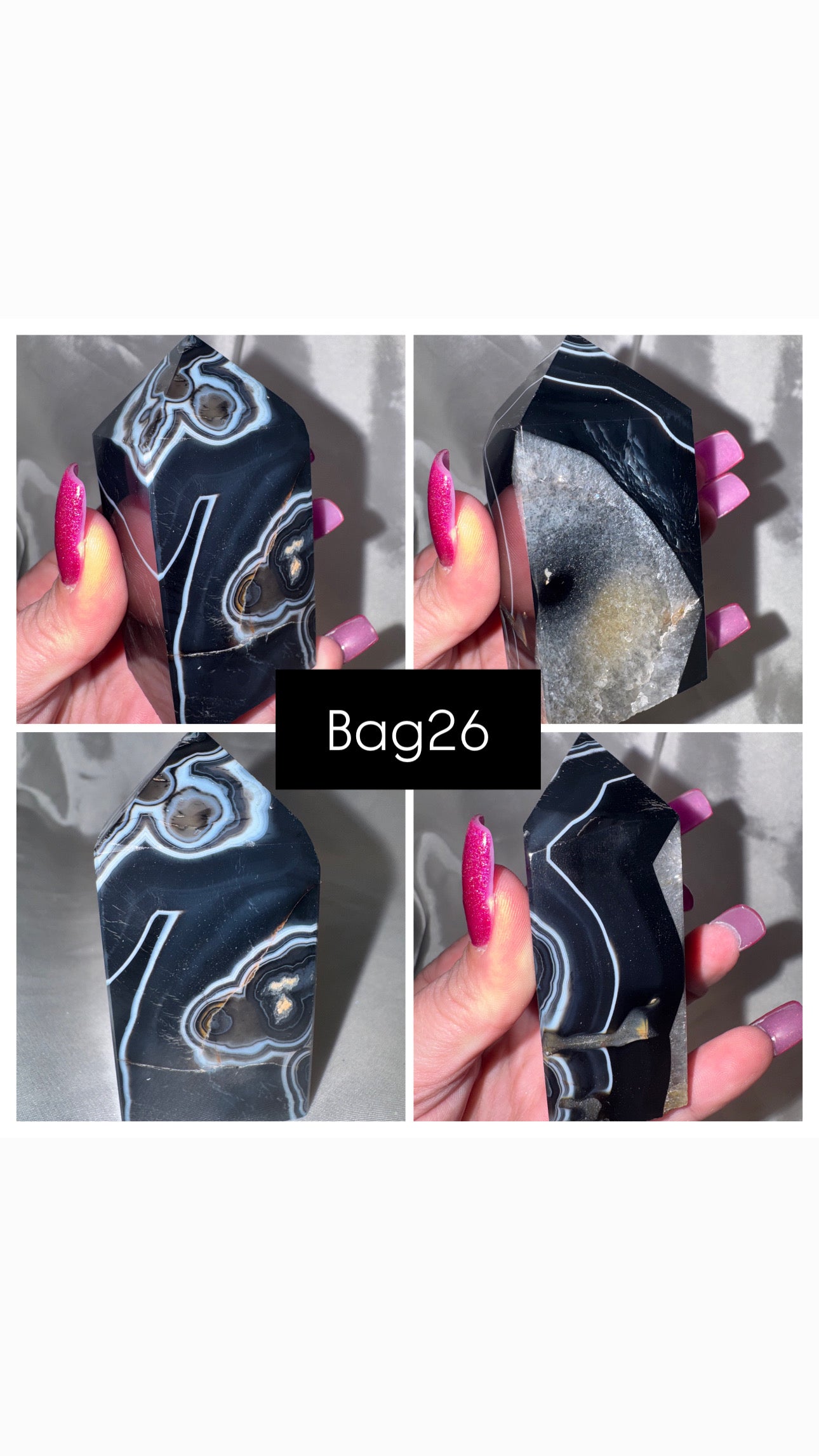 Black Banded Agate Tower
