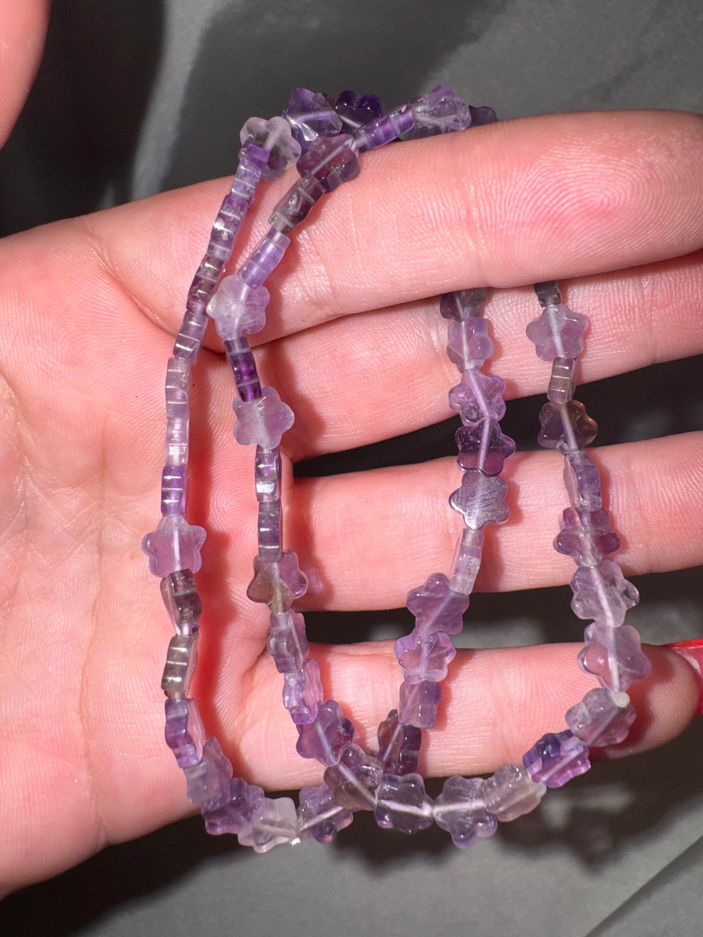 Amethyst Star 6mm Bracelet
