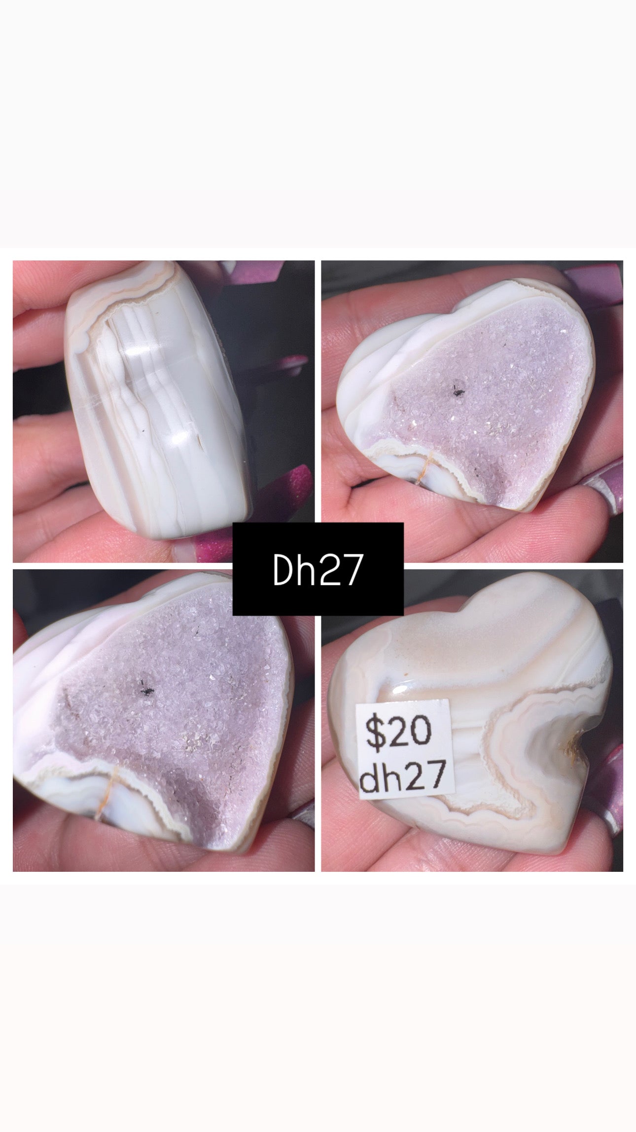Druzy Agate Heart