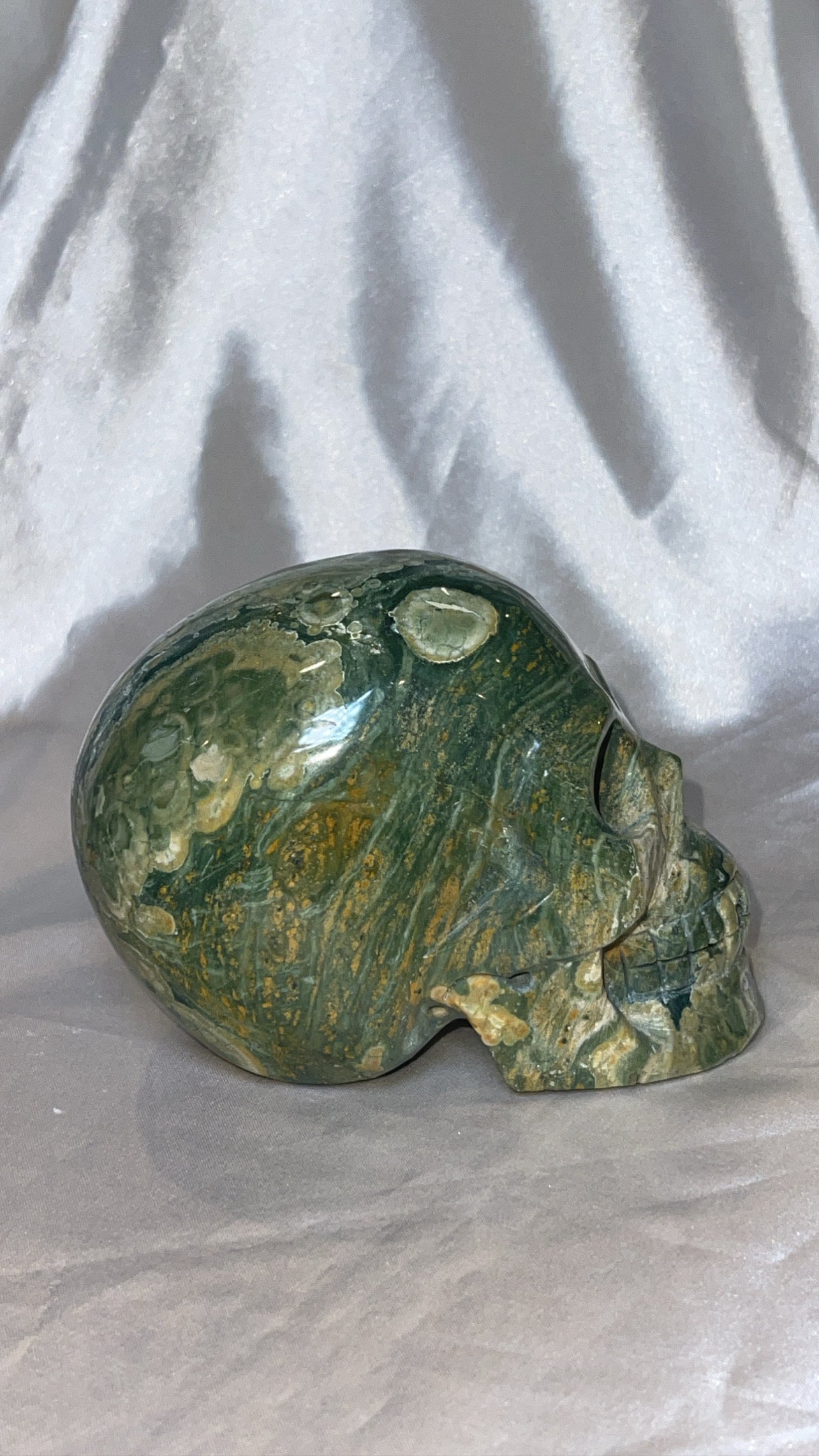 Rainforest Jasper (Rhyolite) XL Skull