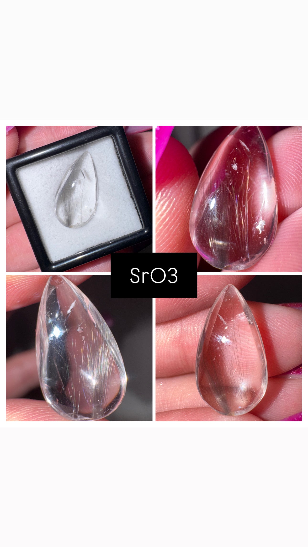 Silver Rutile Quartz AAA Teardrop