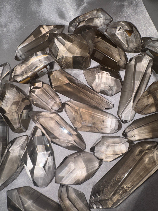 Smoky Lemurian AAA Semi Polished Point