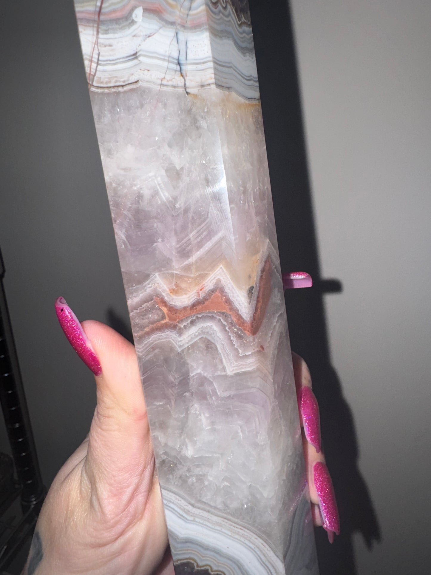 Amethyst Crazy Lace Agate XL Tower