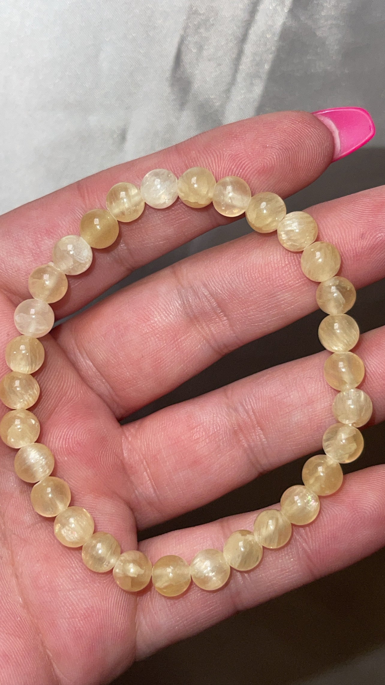 Gold Lepidolite/Muscovite 6mm Bracelet