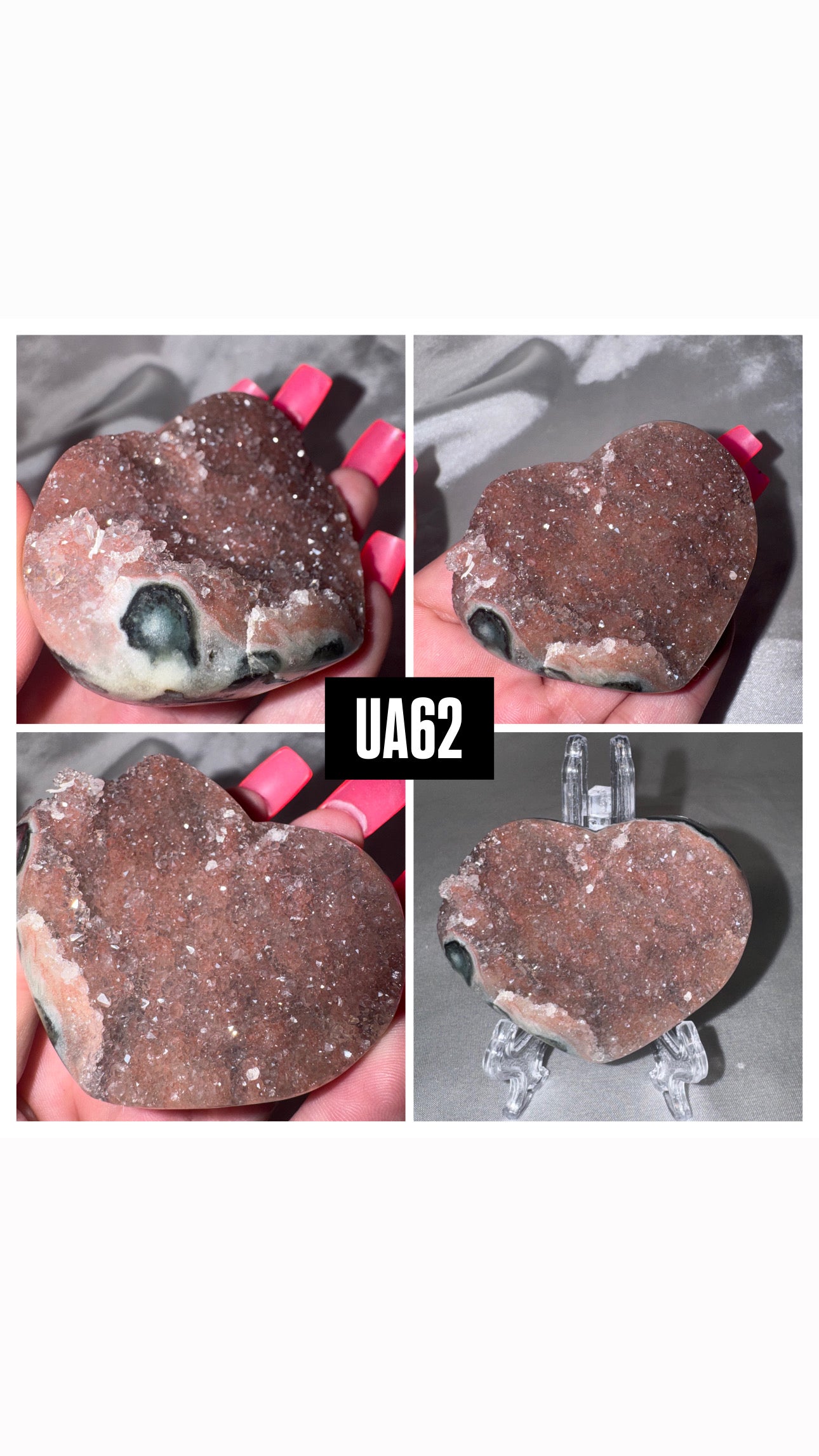 Uruguay Amethyst Heart